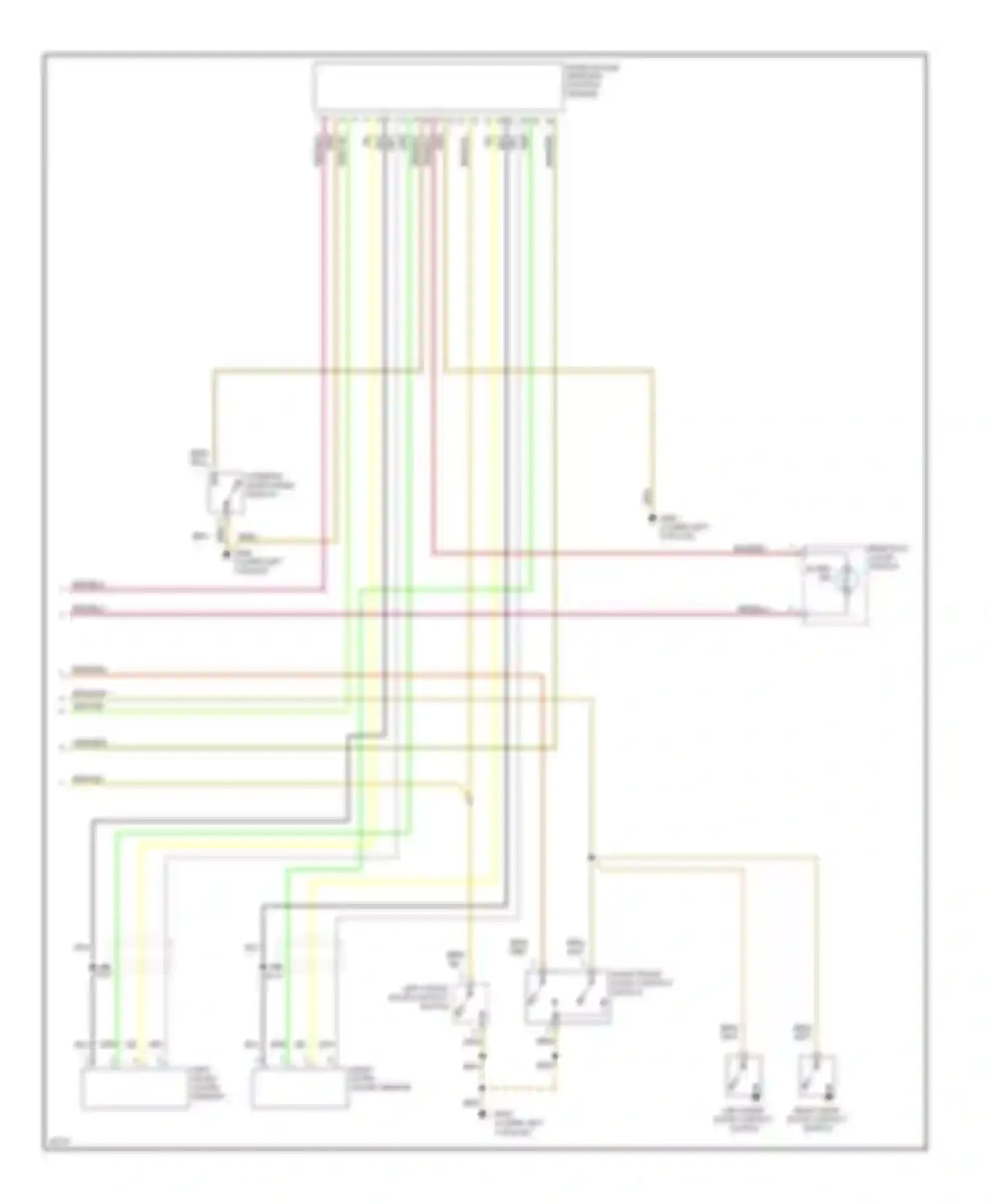 Wiring diagram ultra sound sensors control module for Audi A4 B5 (1994-1999)