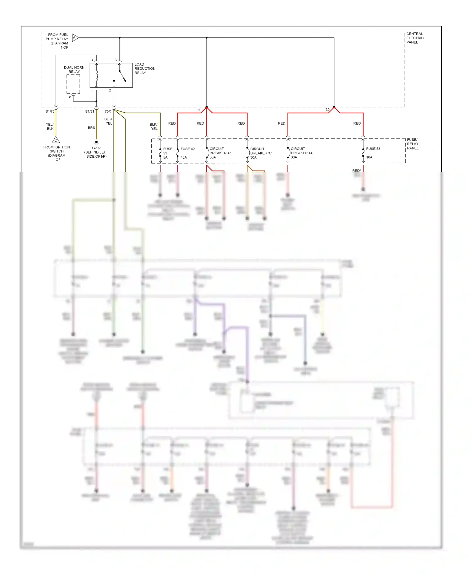 Audi A4 B5 (1994-1999) windshield wiper intermittent switch wiring diagram  (1 of 2)
