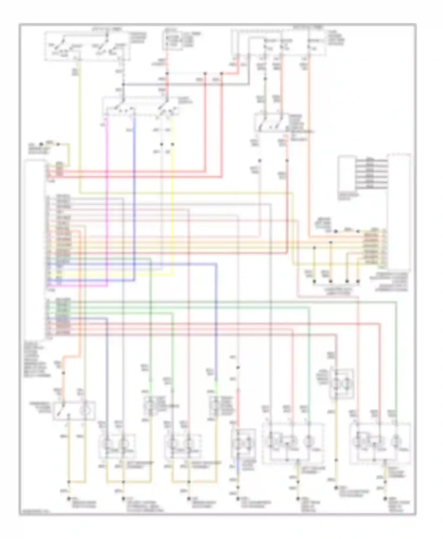 A4 Audi B6 (2000-2006): Exterior lamps circuit, with convertible