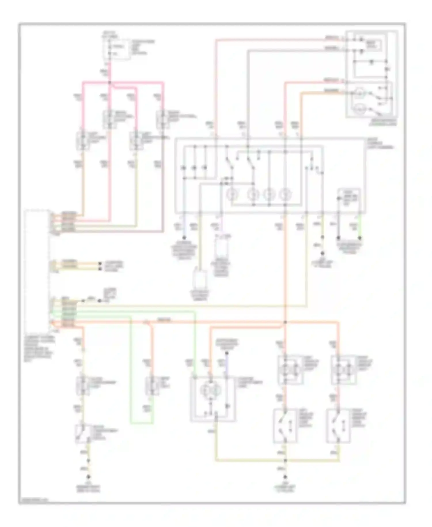 A4 Audi B6 (2000-2006): Courtesy lamps circuit, avant (1 of 2)