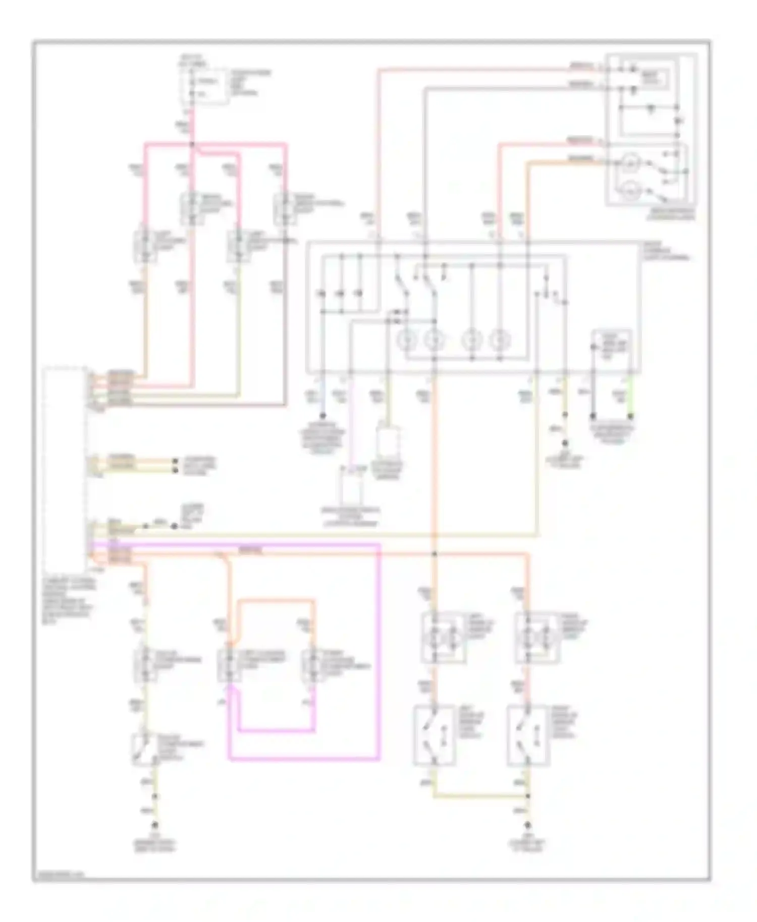 A4 Audi B6 (2000-2006): Courtesy lamps circuit, sedan (1 of 2)