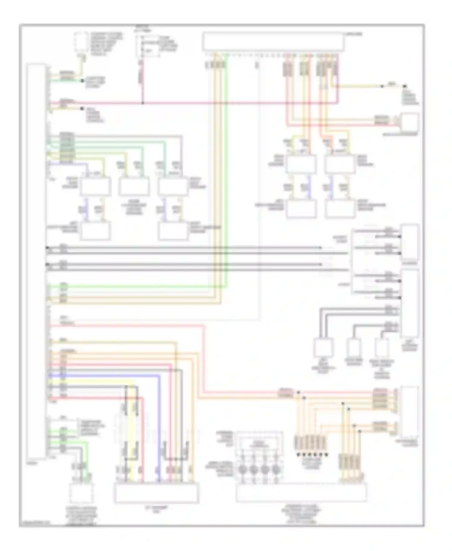 A4 Audi B6 (2000-2006): Radio circuit, without convertible, with amplifier