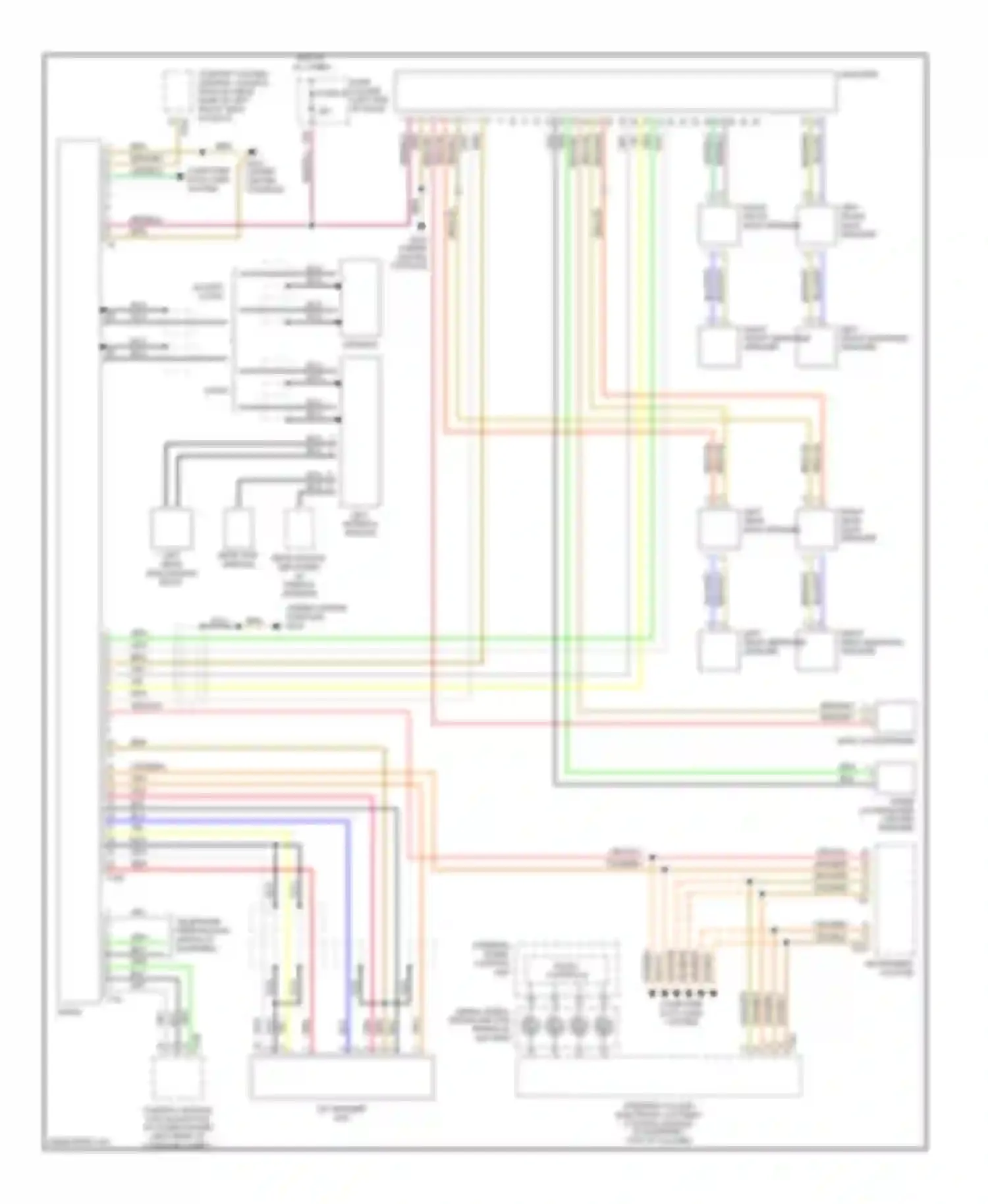 A4 Audi B6 (2000-2006): Radio circuit, without convertible, with bose