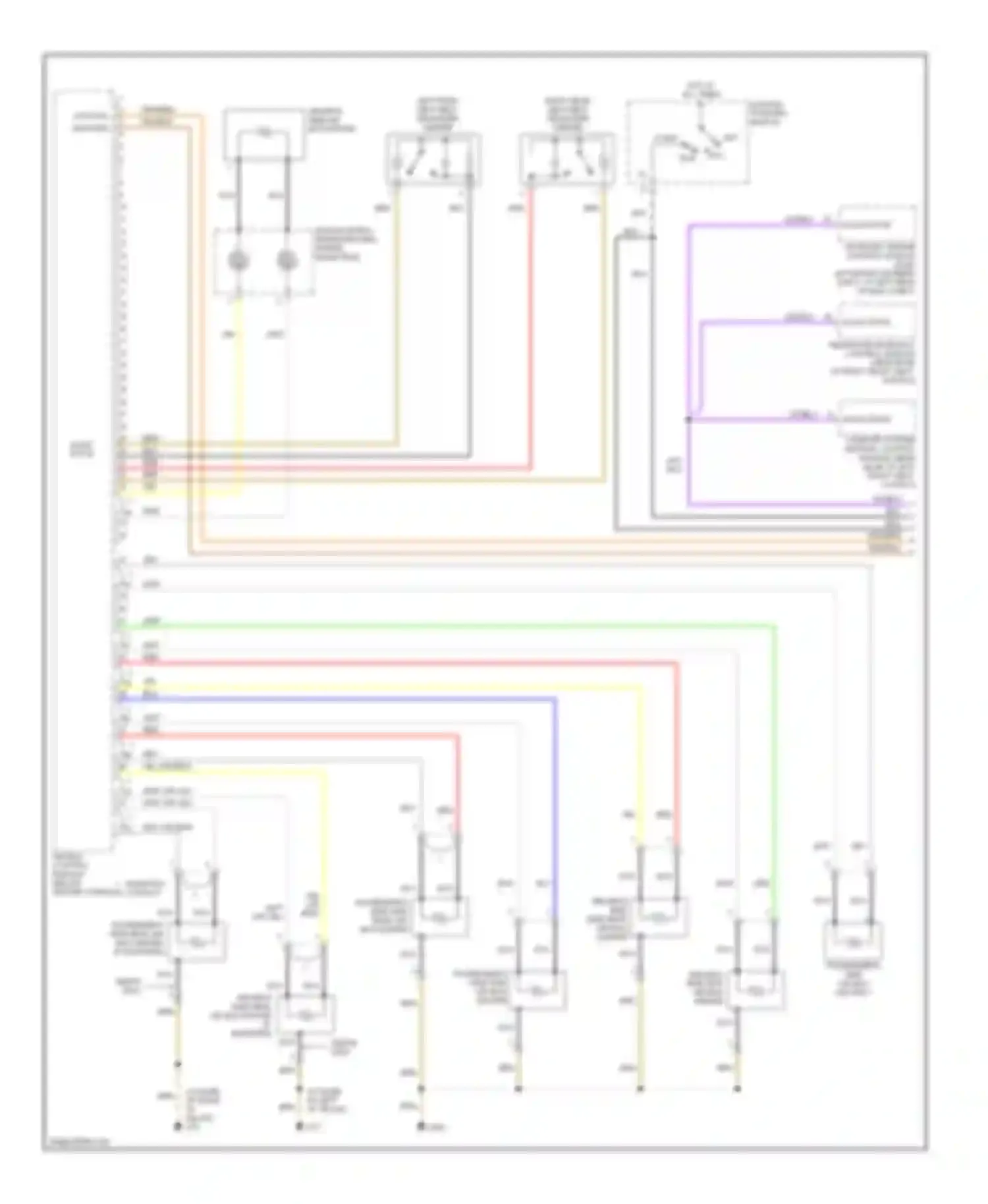 A4 Audi B6 (2000-2006): Supplemental restraints circuit, without convertible (1 of 2)