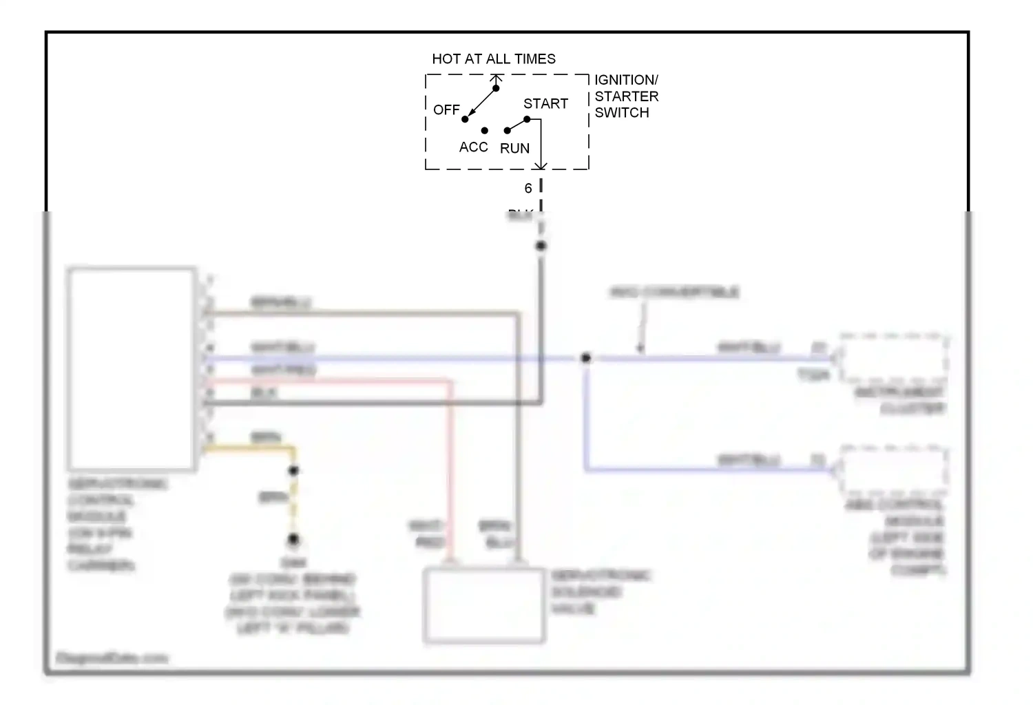 Audi A4 B6 (2000-2006) abs control module (left side of engine compt) wiring diagram  (2 of 3)