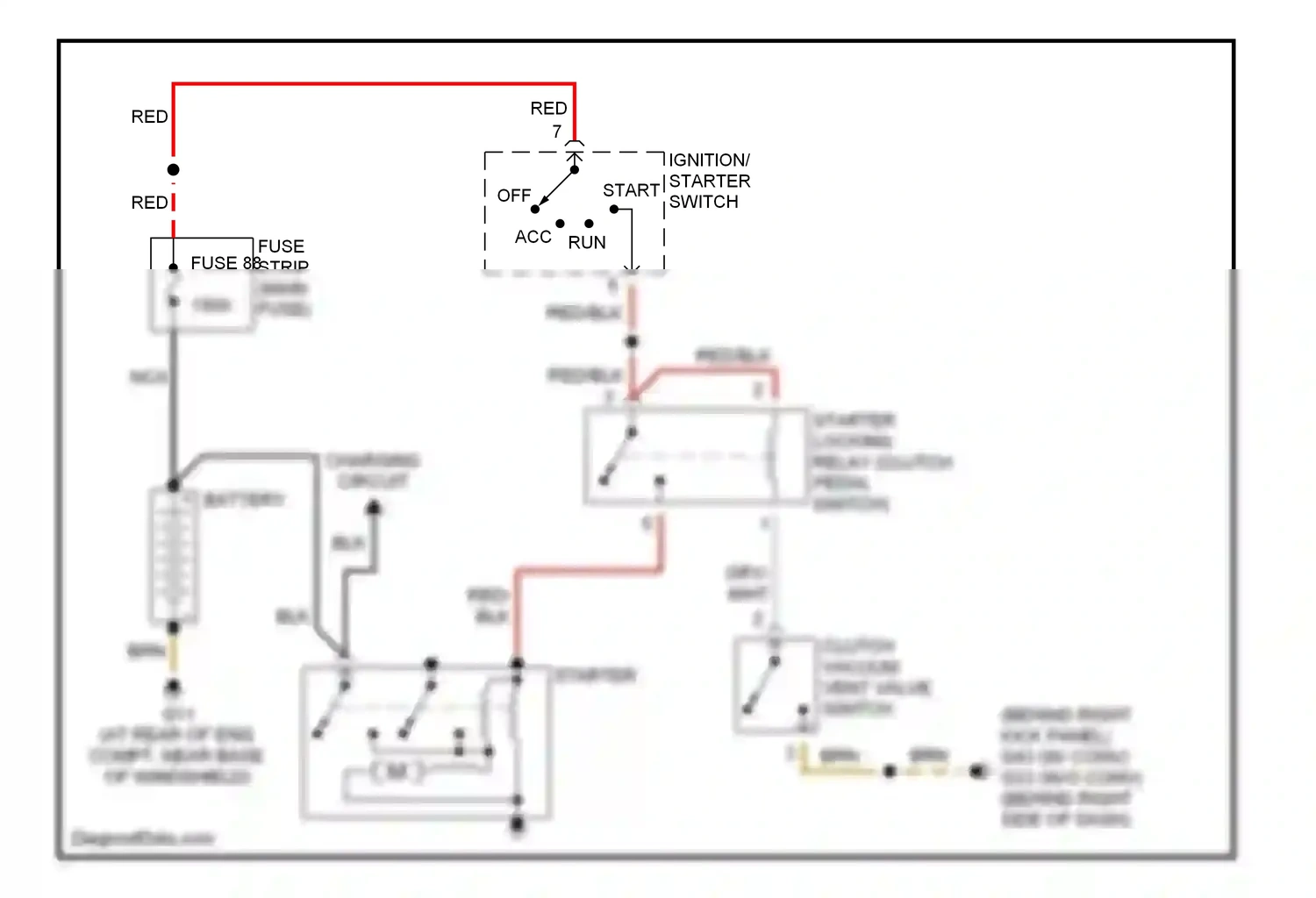 Audi A4 B6 (2000-2006) (behind right kick panel) wiring diagram  (12 of 12)