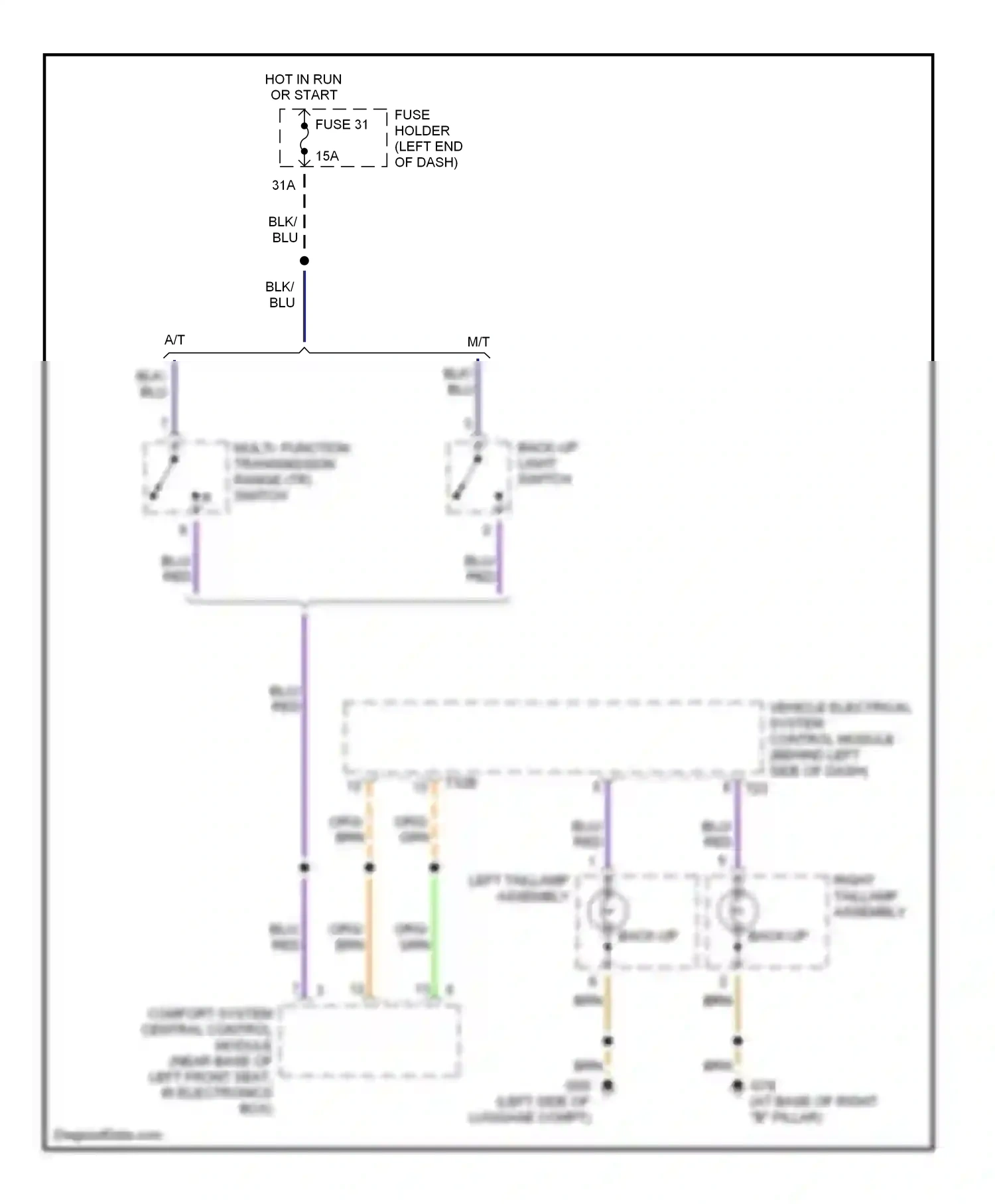Wiring diagram blu for Audi A4 B6 (2000-2006) (11 of 82)