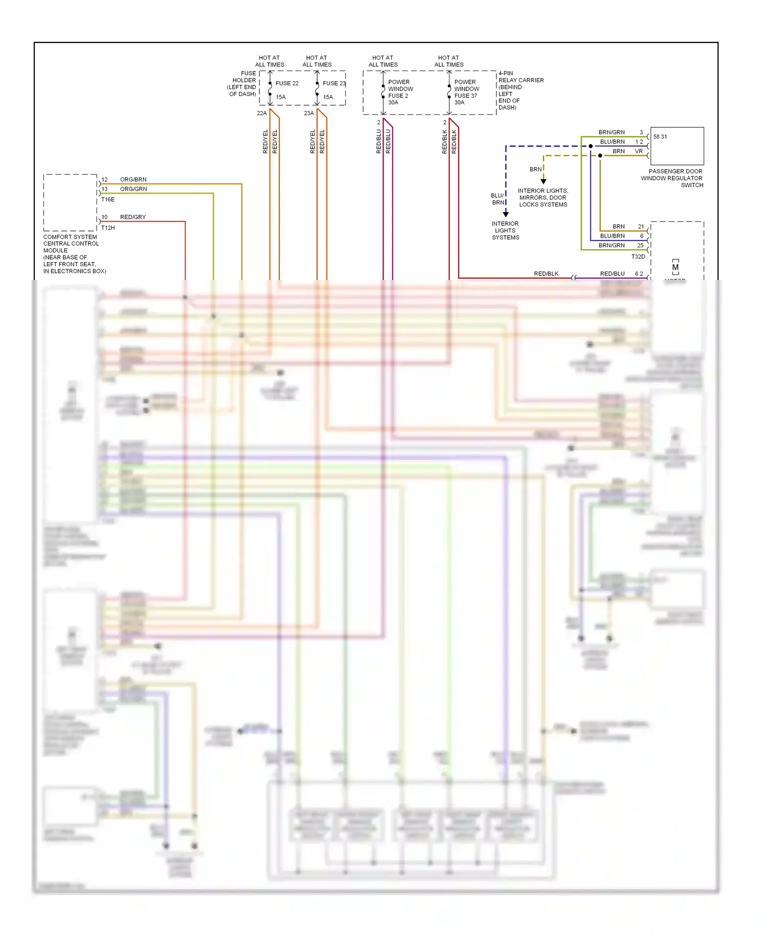 Audi A4 B6 (2000-2006) blu/vio wiring diagram  (1 of 2)