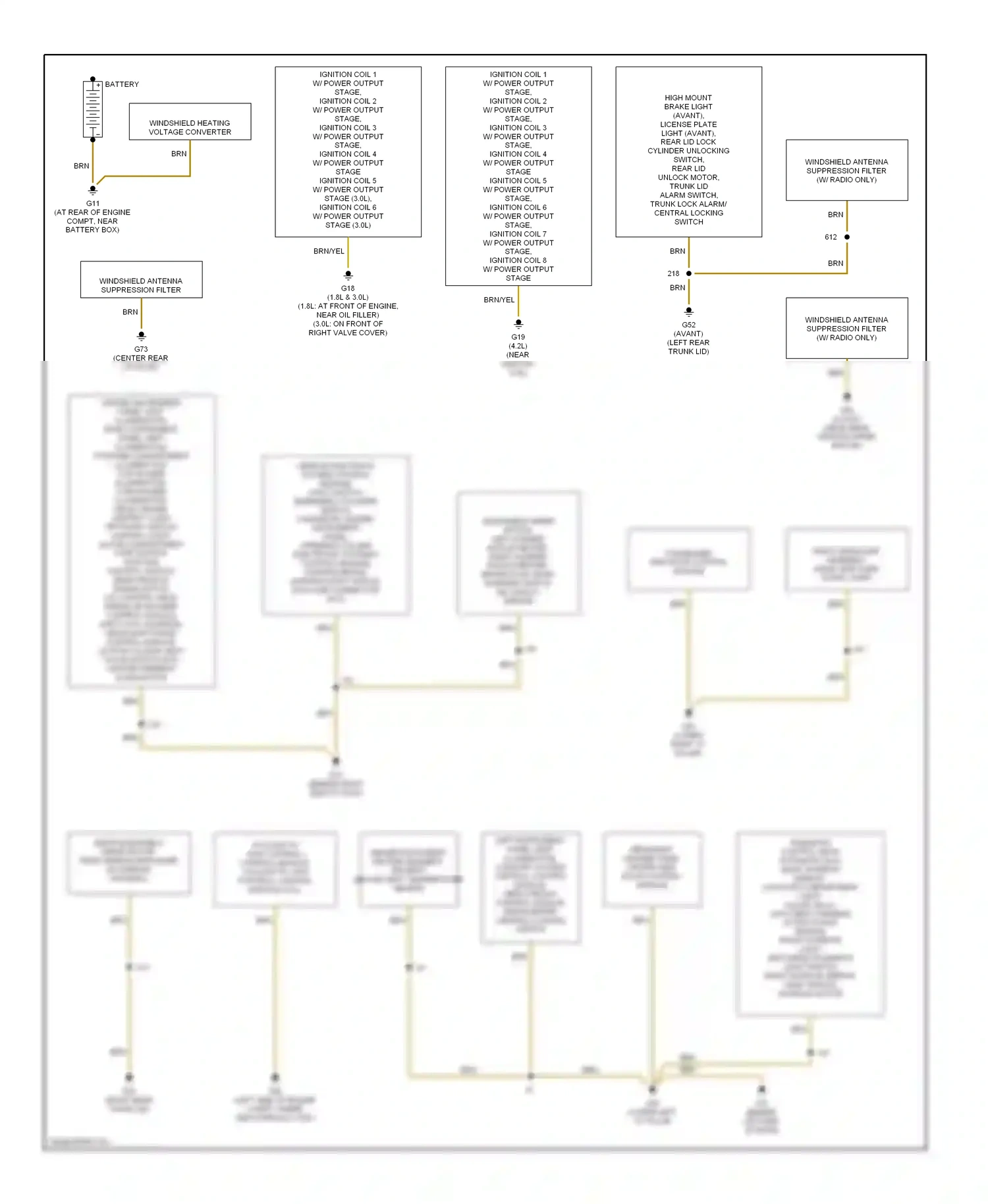 Audi A4 B6 (2000-2006) brn wiring diagram  (84 of 101)