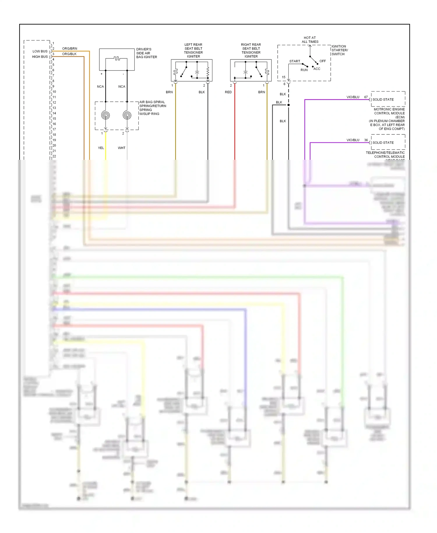 Audi A4 B6 (2000-2006) brn wiring diagram  (96 of 101)