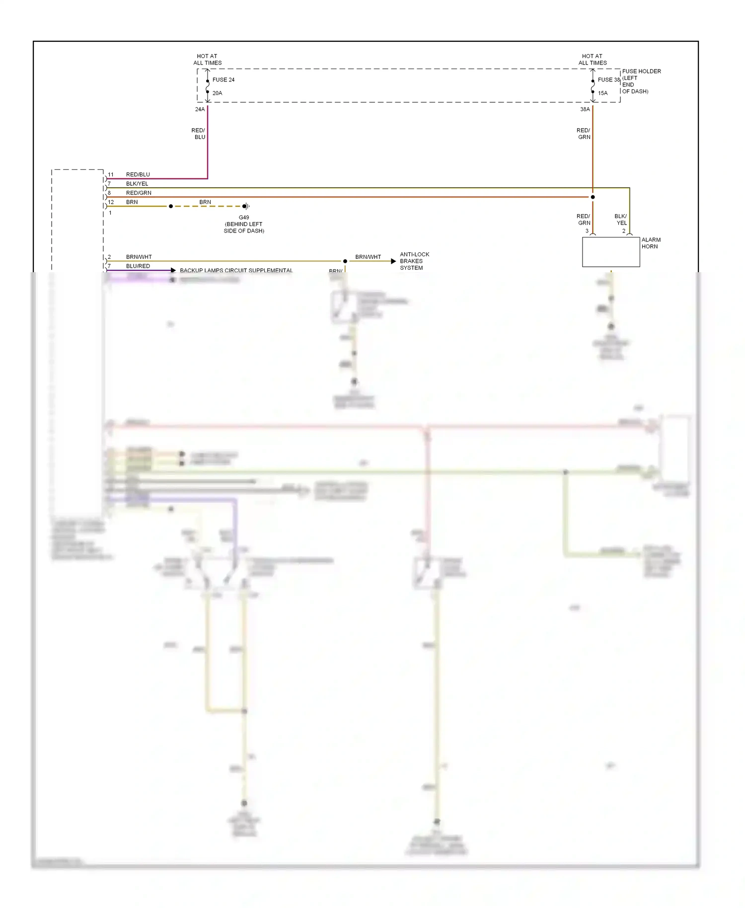 Audi A4 B6 (2000-2006) brn/vio wiring diagram  (1 of 17)