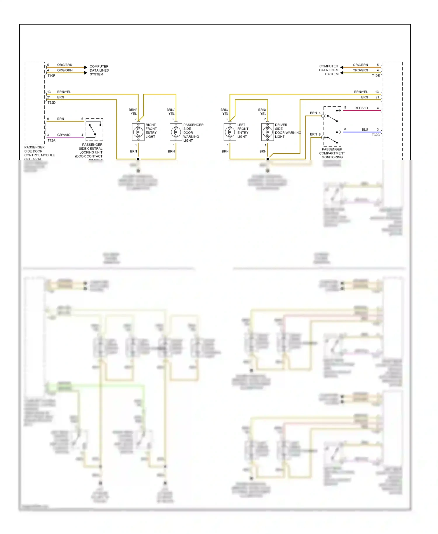 Audi A4 B6 (2000-2006) brn/vio wiring diagram  (13 of 17)