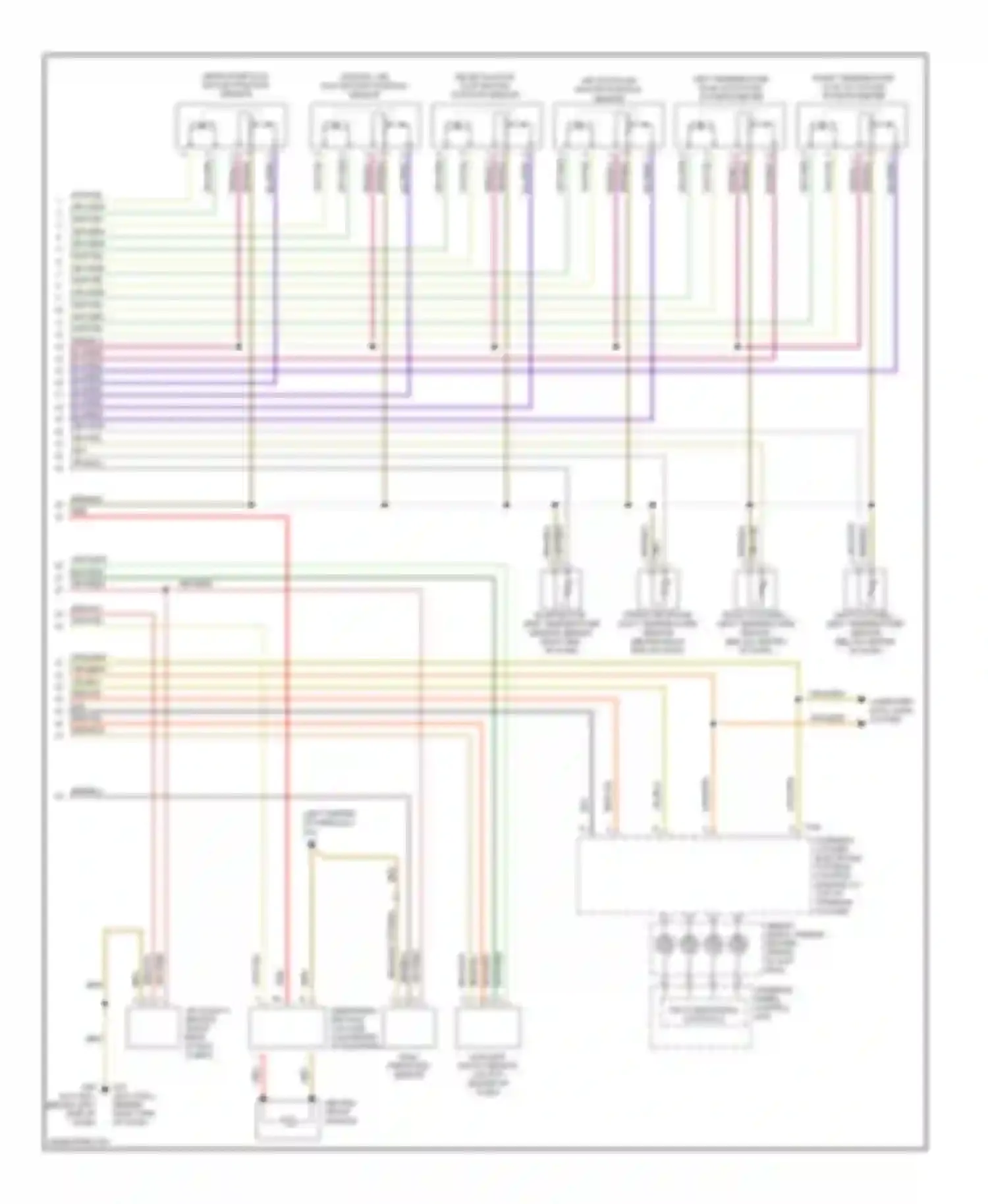 Wiring diagram recirculation flap motor, position sensor for Audi A4 B6 (2000-2006)