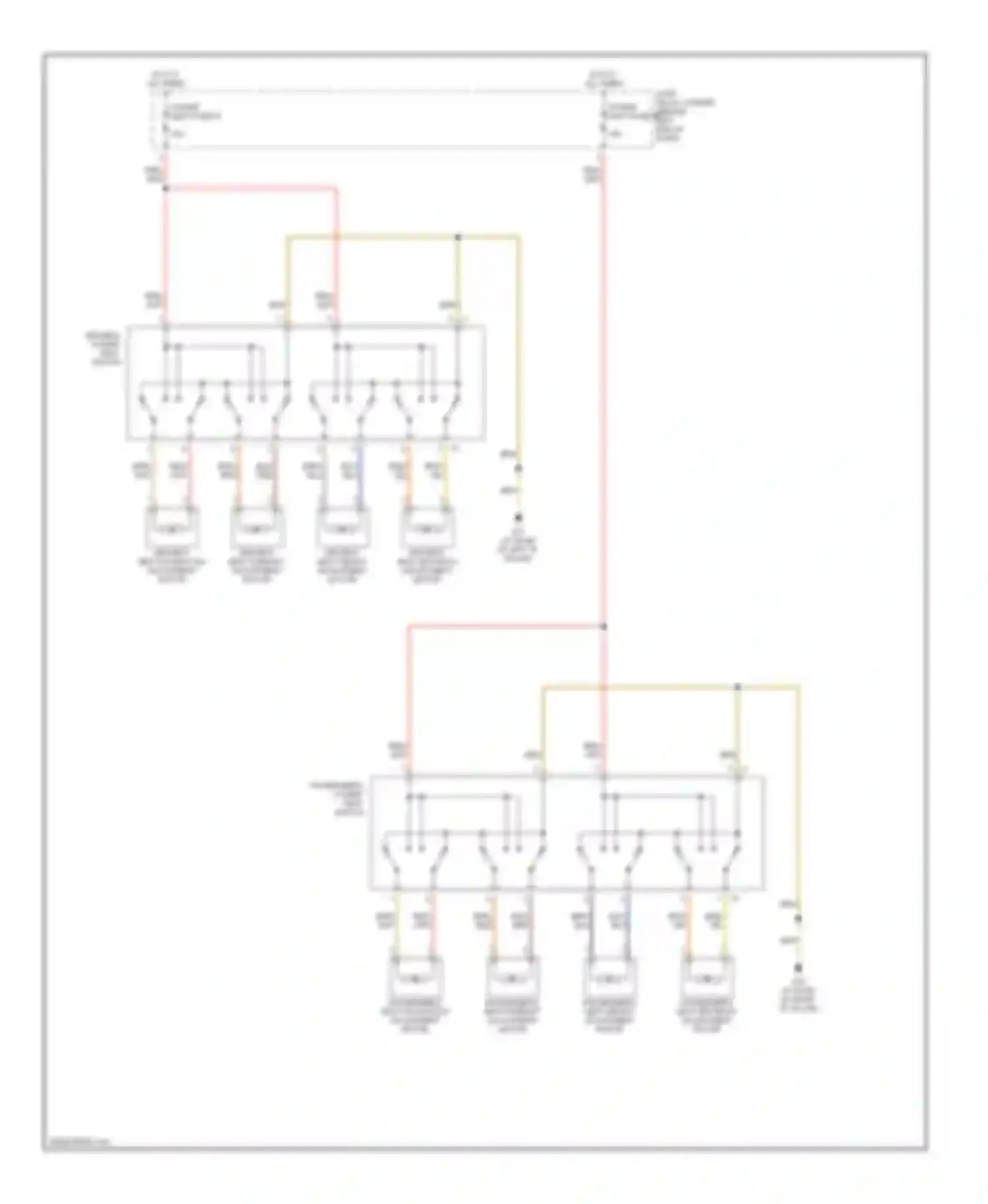 Wiring diagram driver's seat height adjustment motor for Audi A4 B6 (2000-2006) (2 of 2)