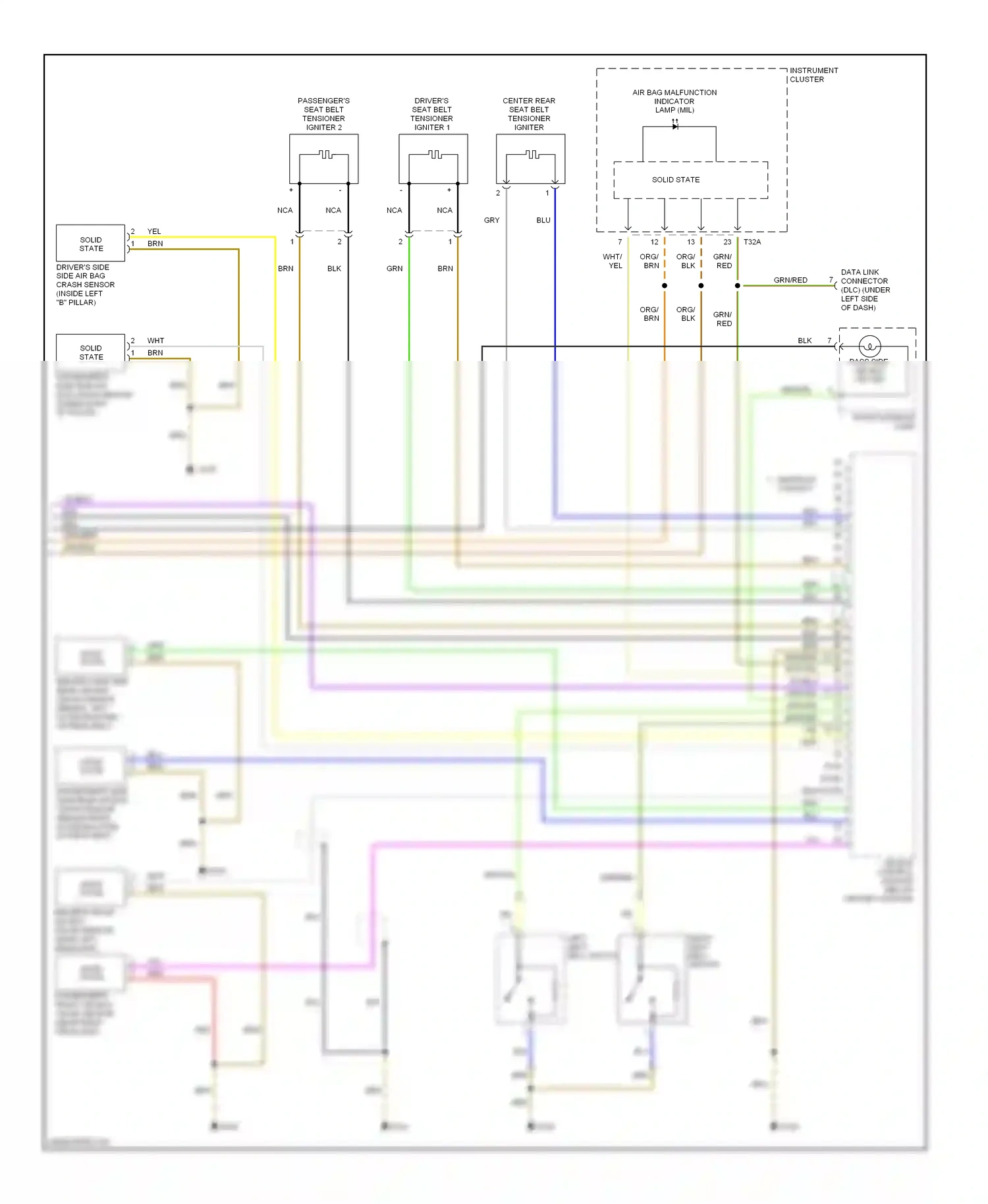 Audi A4 B6 (2000-2006) front interior light wiring diagram  (4 of 4)