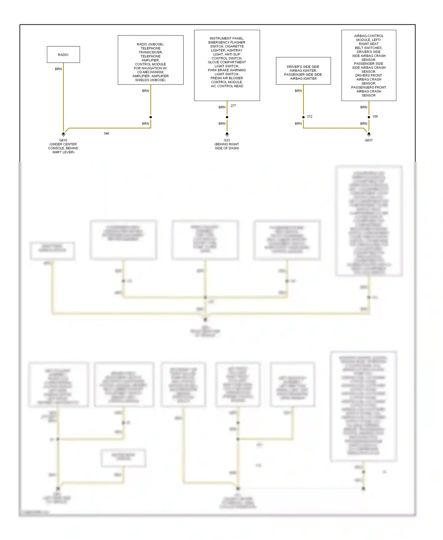 Audi A4 B6 (2000-2006) heated rear window wiring diagram  (1 of 2)