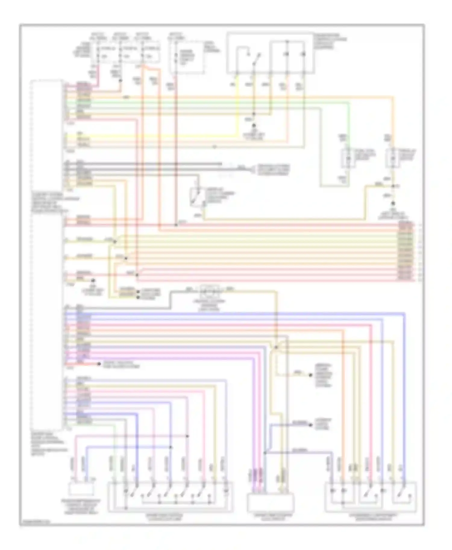 Wiring diagram passenger compartment monitoring switch for Audi A4 B6 (2000-2006)