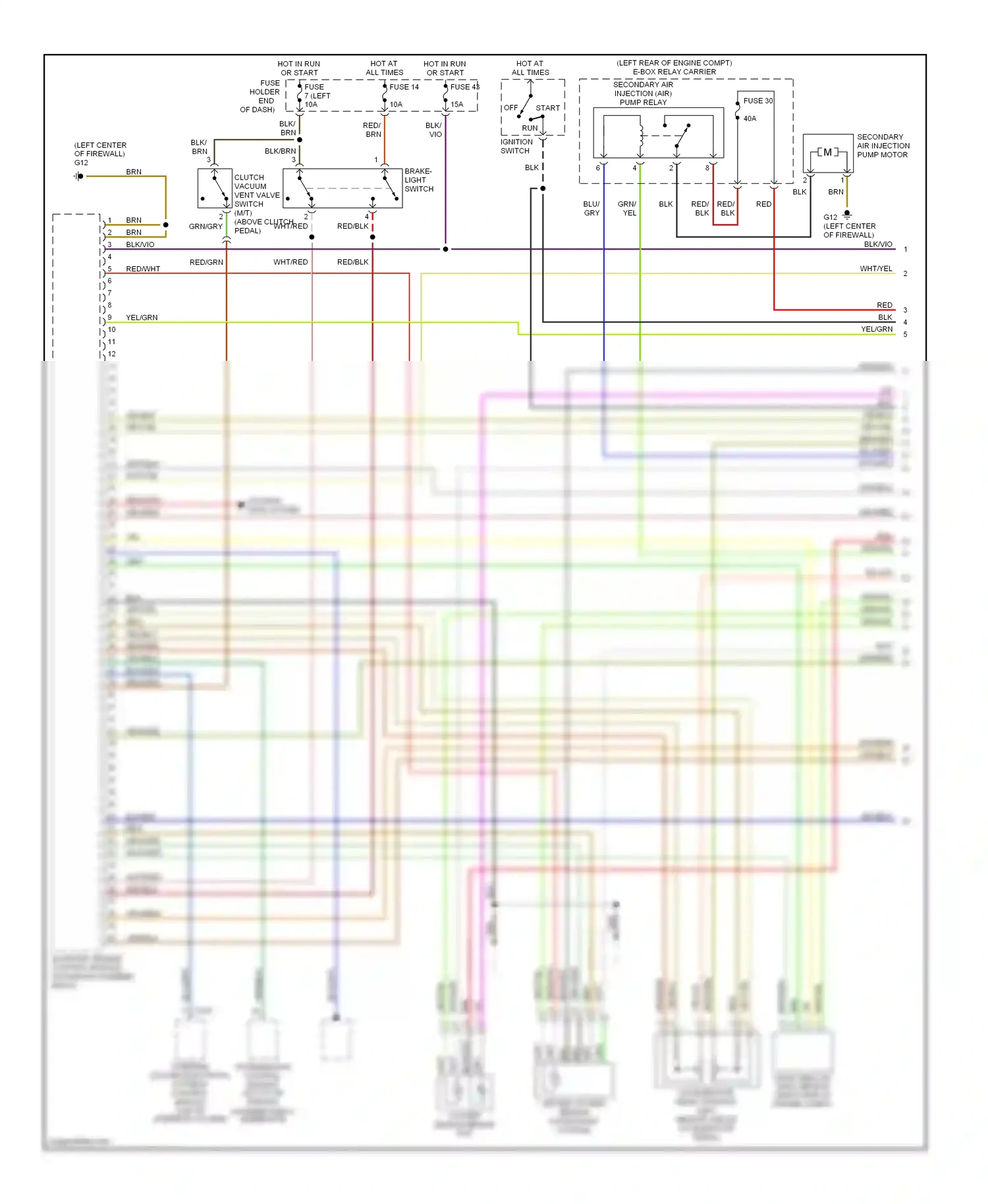Audi A4 B6 (2000-2006) hot in run or start wiring diagram  (9 of 15)