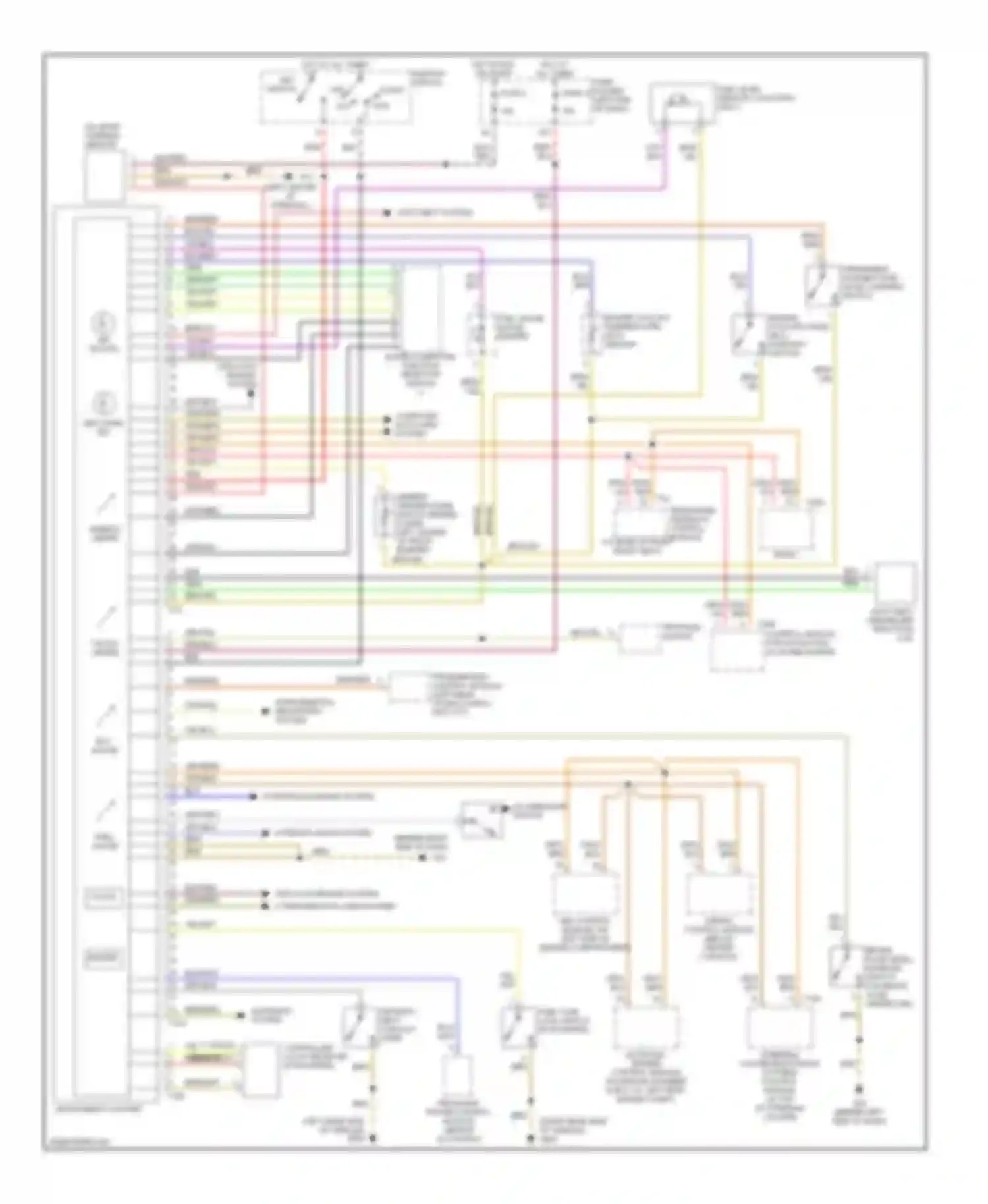 Wiring diagram telephone control module for operating electronics for Audi A4 B6 (2000-2006)