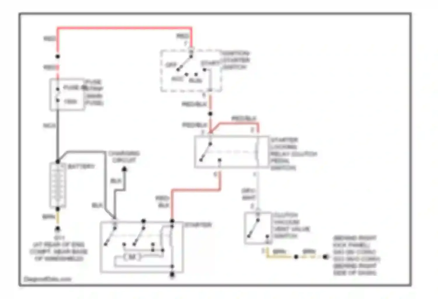 Wiring diagram charging circuit for Audi A4 B6 (2000-2006)
