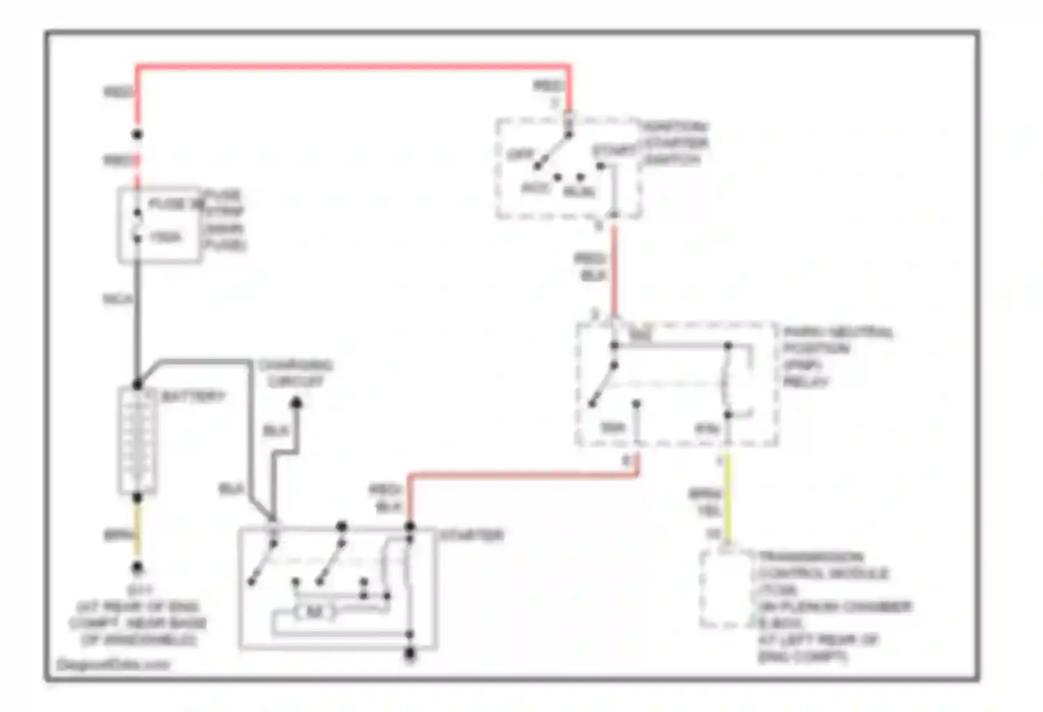 Wiring diagram charging circuit for Audi A4 B6 (2000-2006)