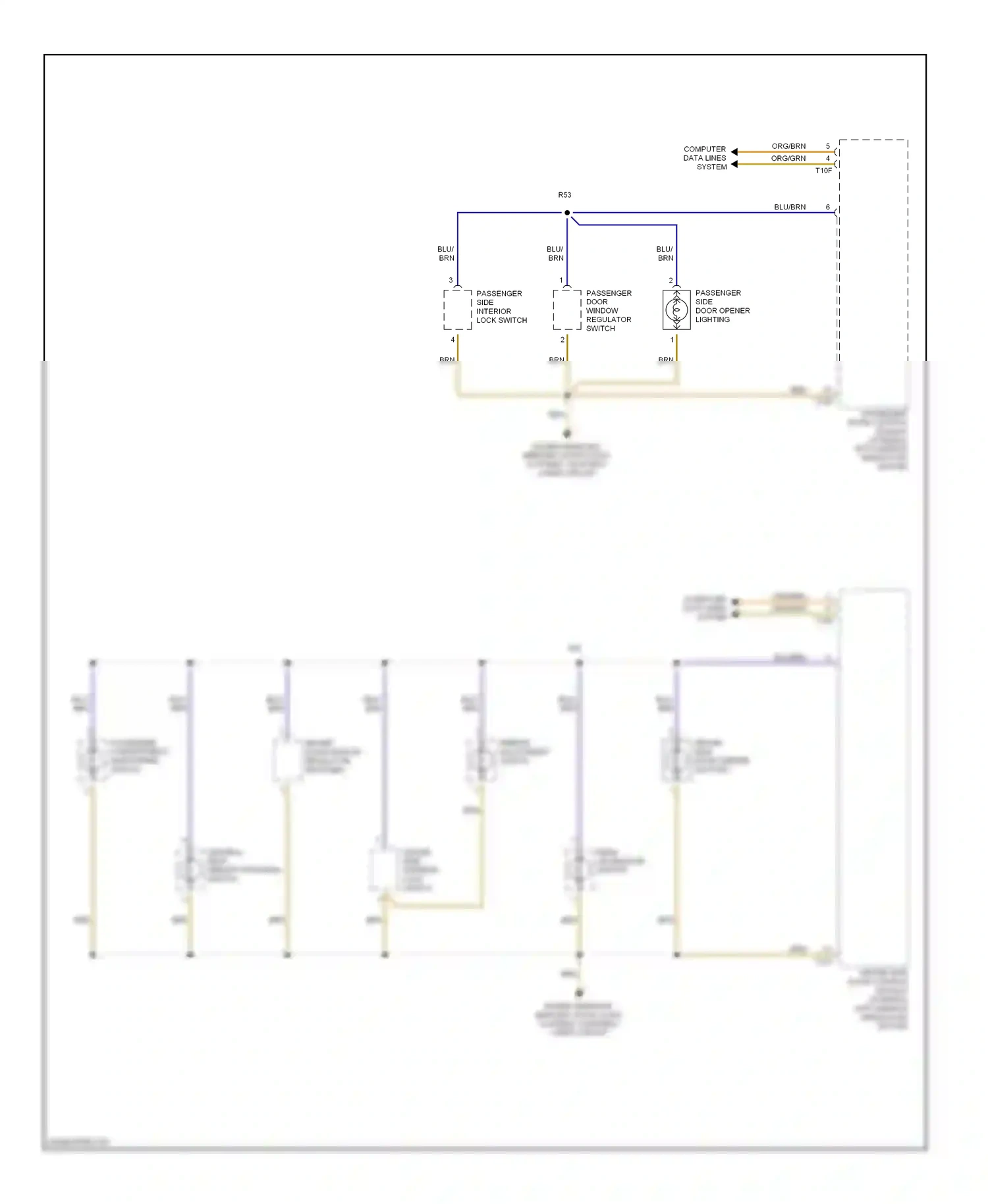 Audi A4 B6 (2000-2006) mirror adjustment switch wiring diagram  (2 of 5)
