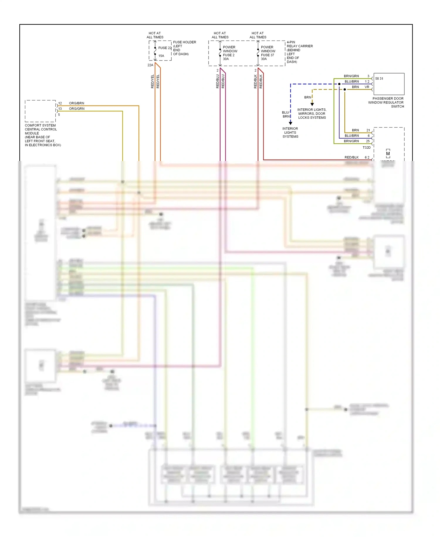 Wiring diagram red/blu for Audi A4 B6 (2000-2006) (22 of 29)