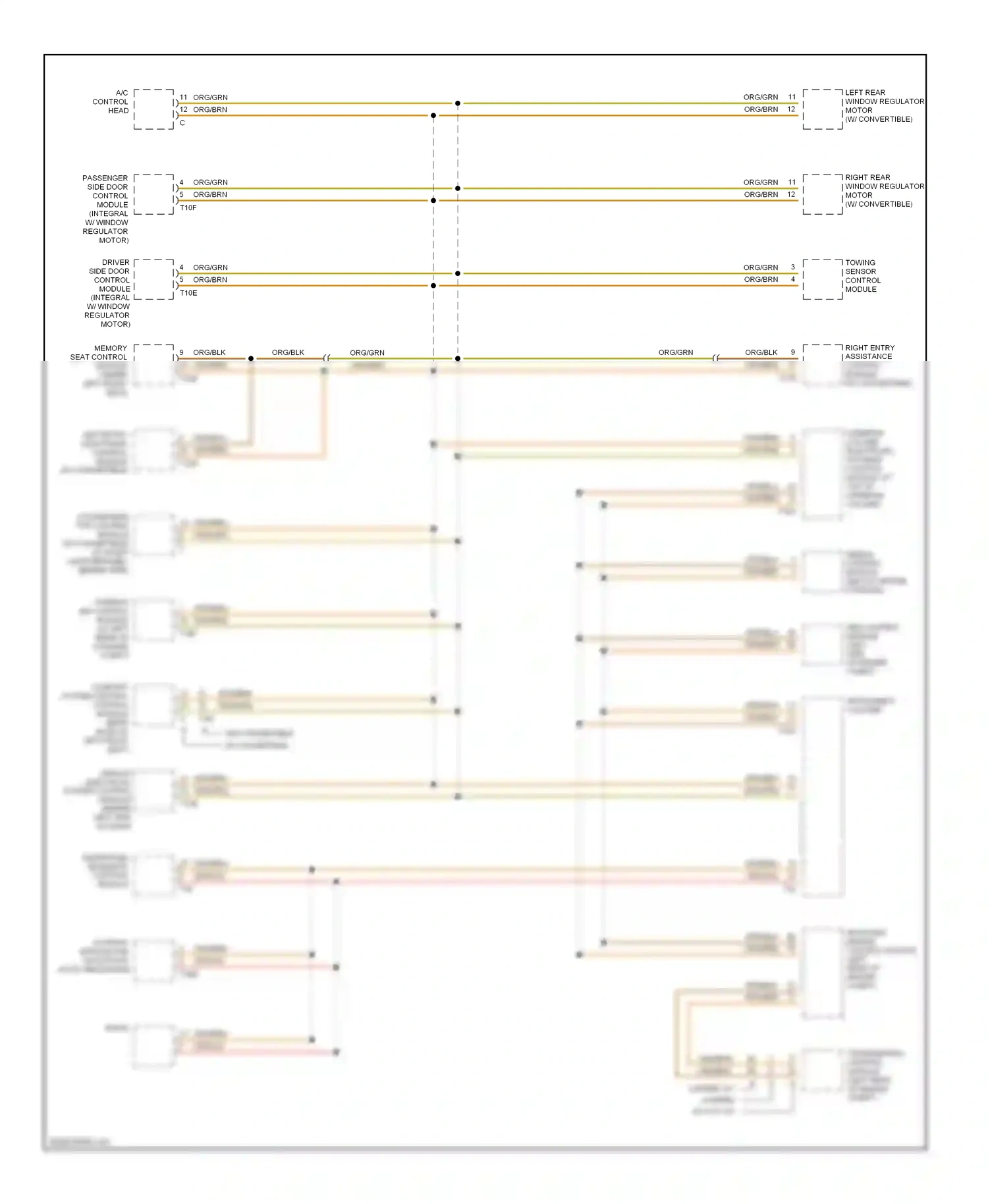 Audi A4 B6 (2000-2006) steering column electronic systems control module (at top of steering column) wiring diagram  (2 of 3)