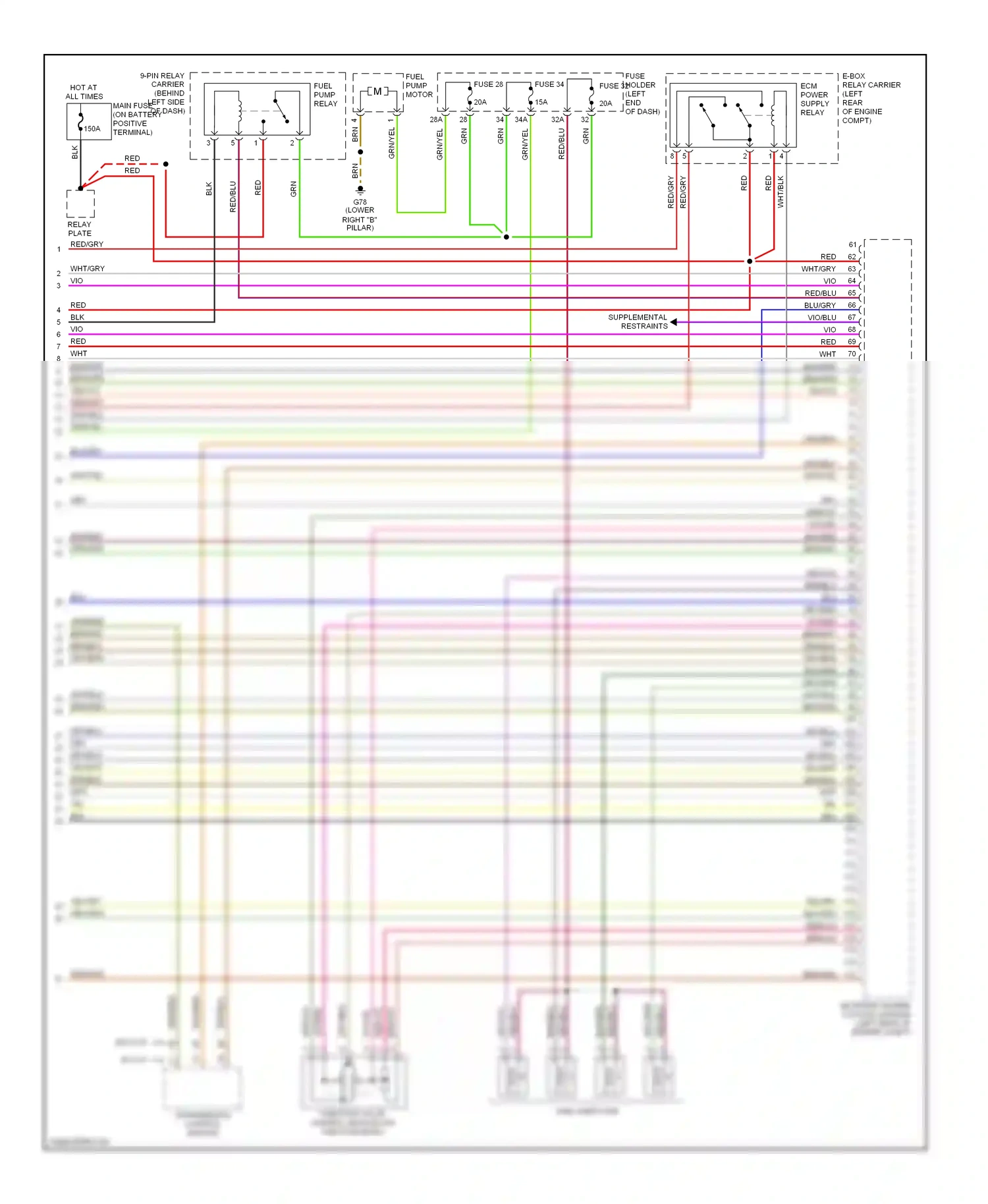 Audi A4 B6 (2000-2006) transmission control module wiring diagram  (1 of 1)