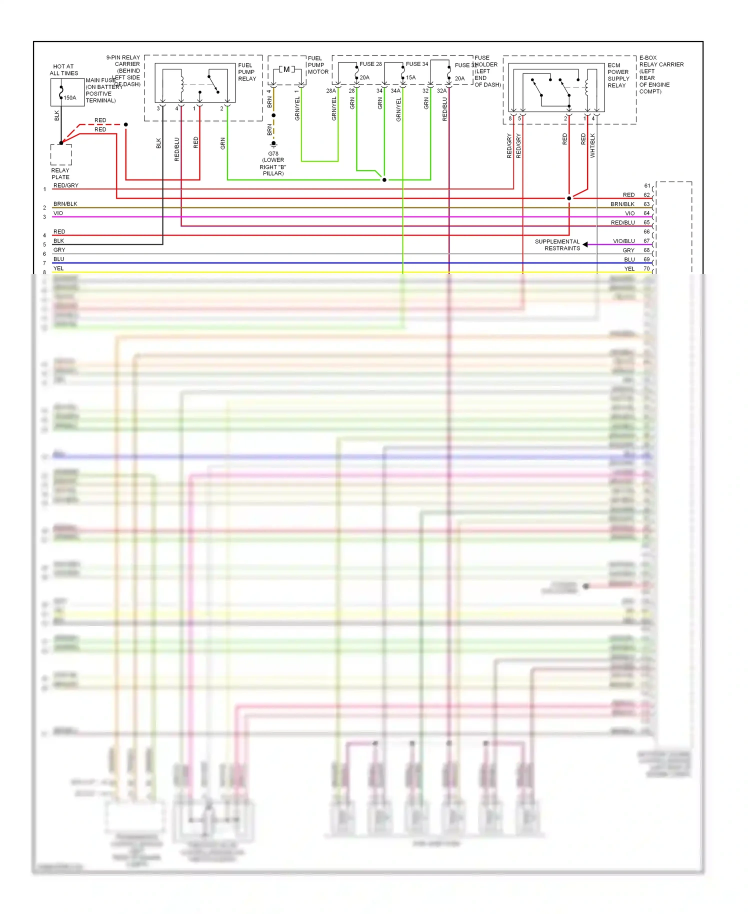 Audi A4 B6 (2000-2006) wht/brn wiring diagram  (10 of 11)