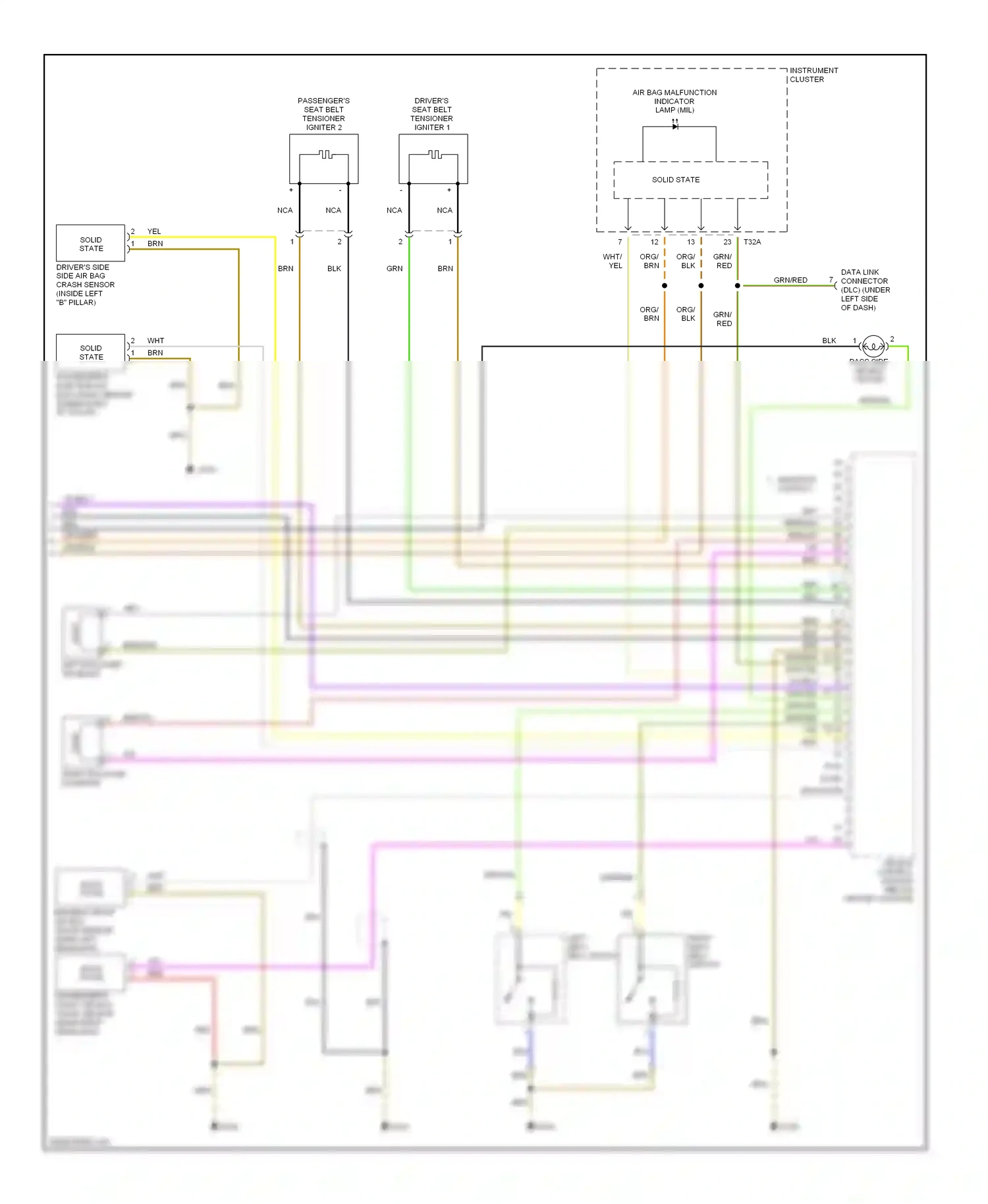 Audi A4 B6 (2000-2006) wht/yel wiring diagram  (26 of 27)