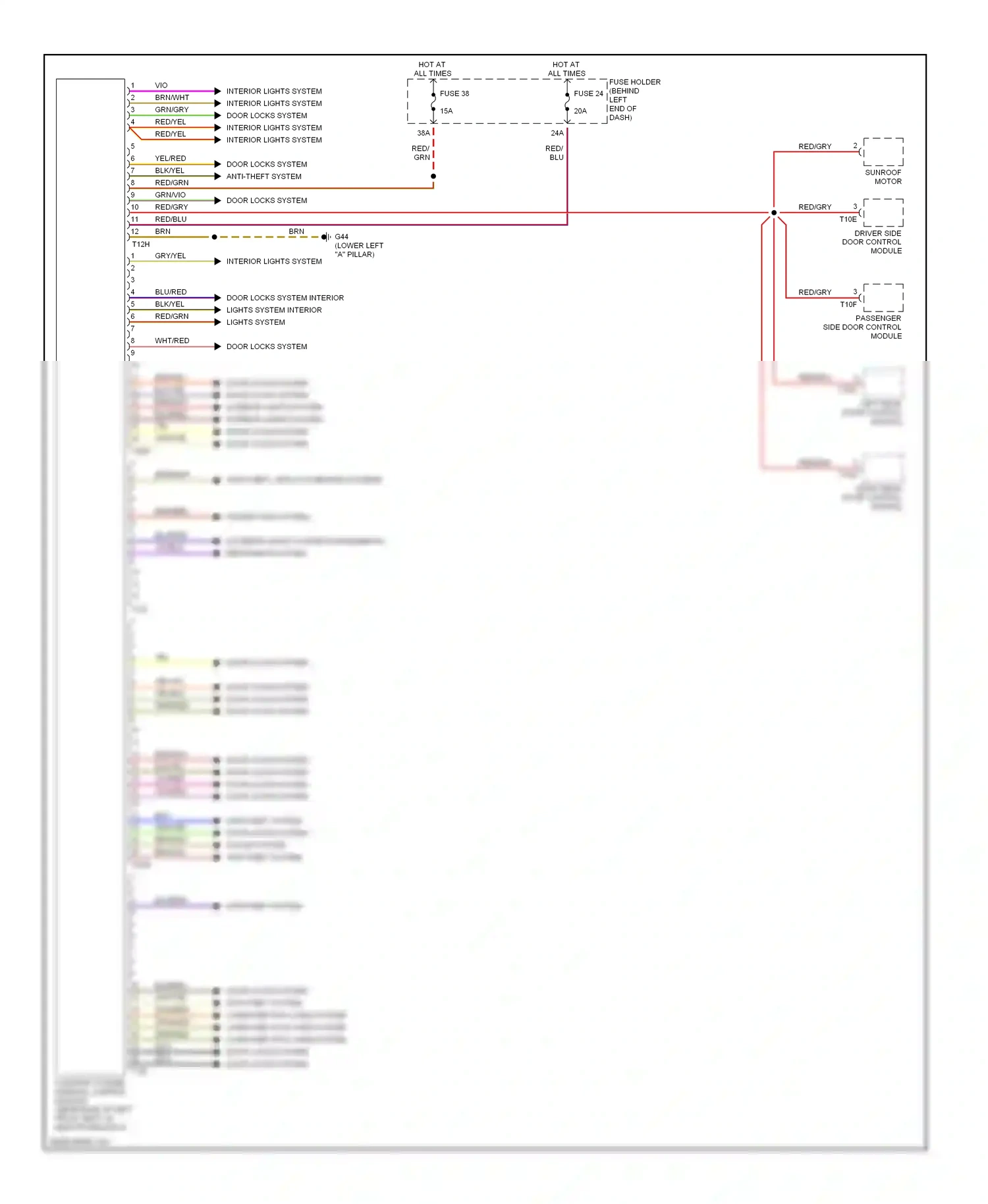Audi A4 B6 (2000-2006) yel wiring diagram  (5 of 72)