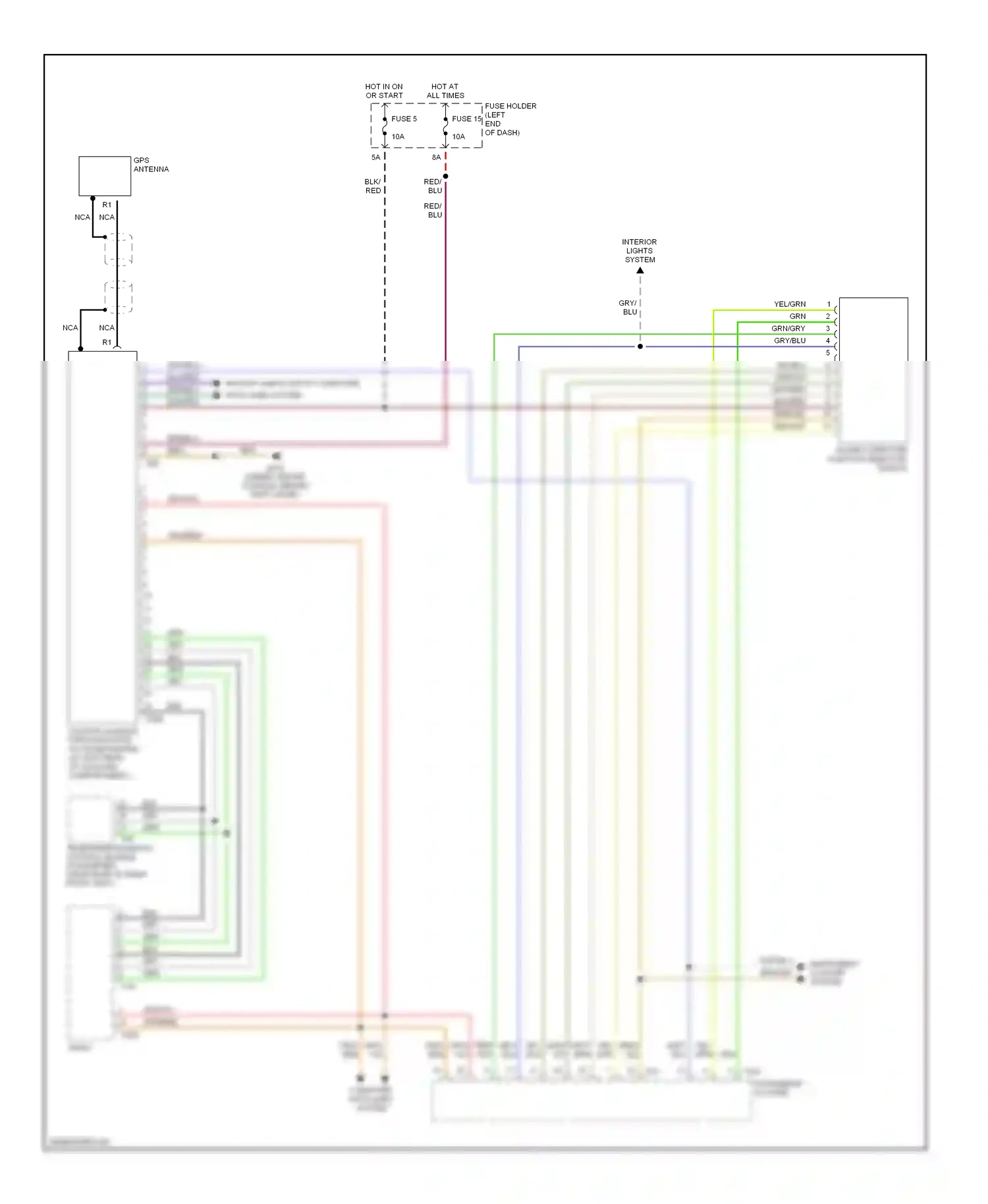 Audi A4 B6 (2000-2006) yel/grn wiring diagram  (12 of 12)
