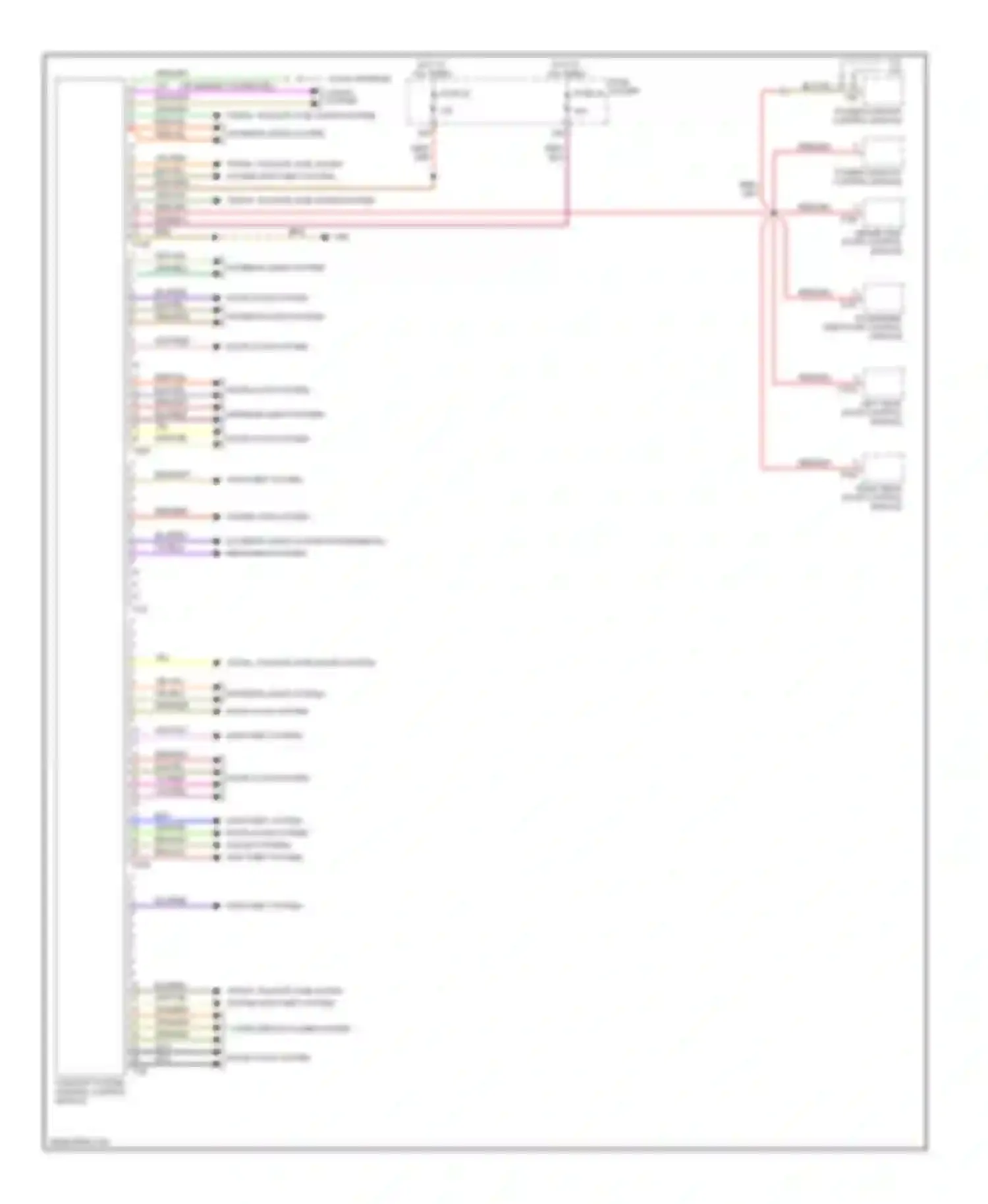 A4 Audi B7 (2004-2009): Comfort system central control module circuit, except convertible