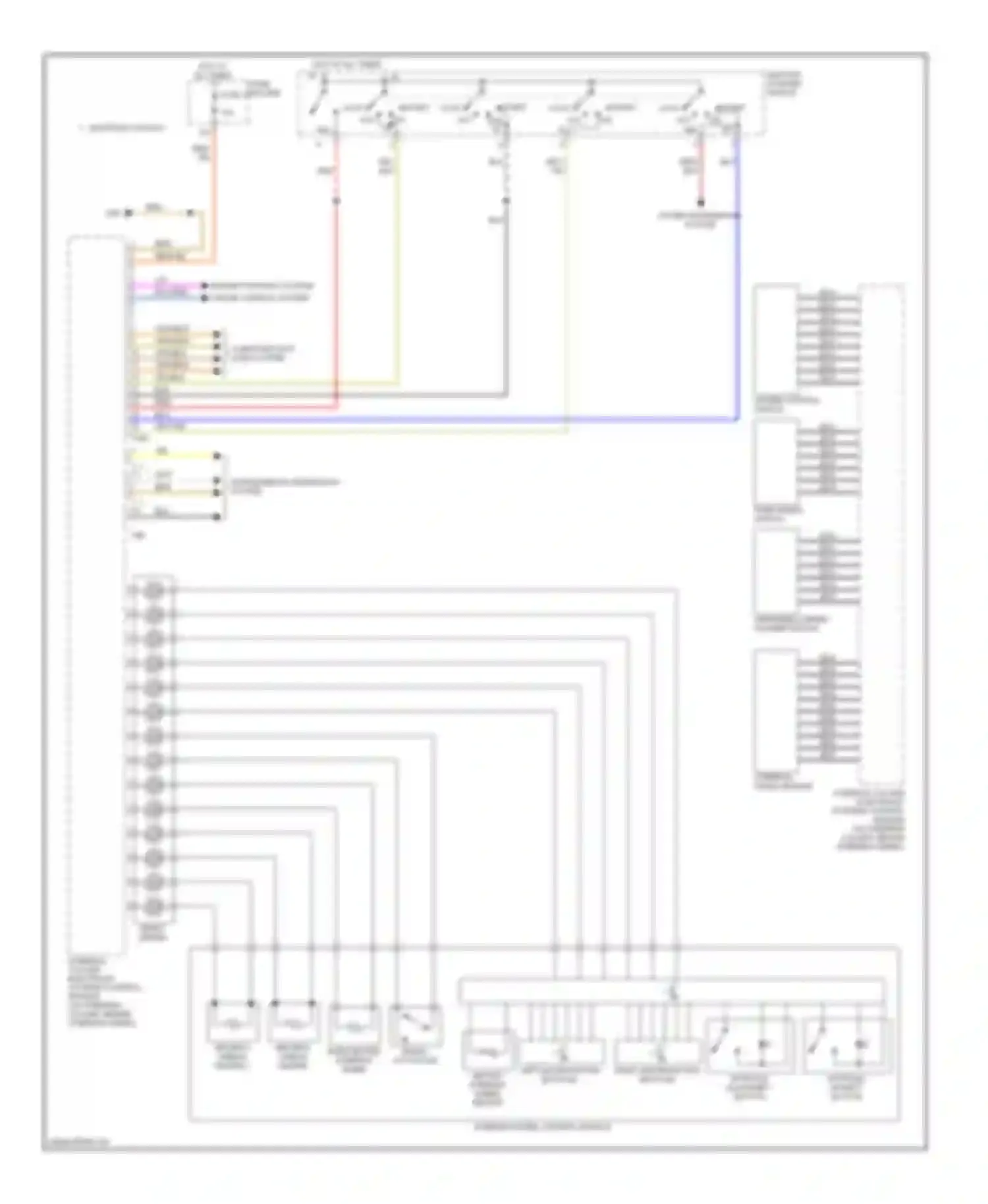 A4 Audi B7 (2004-2009): Steering column electronic systems control module circuit, convertible