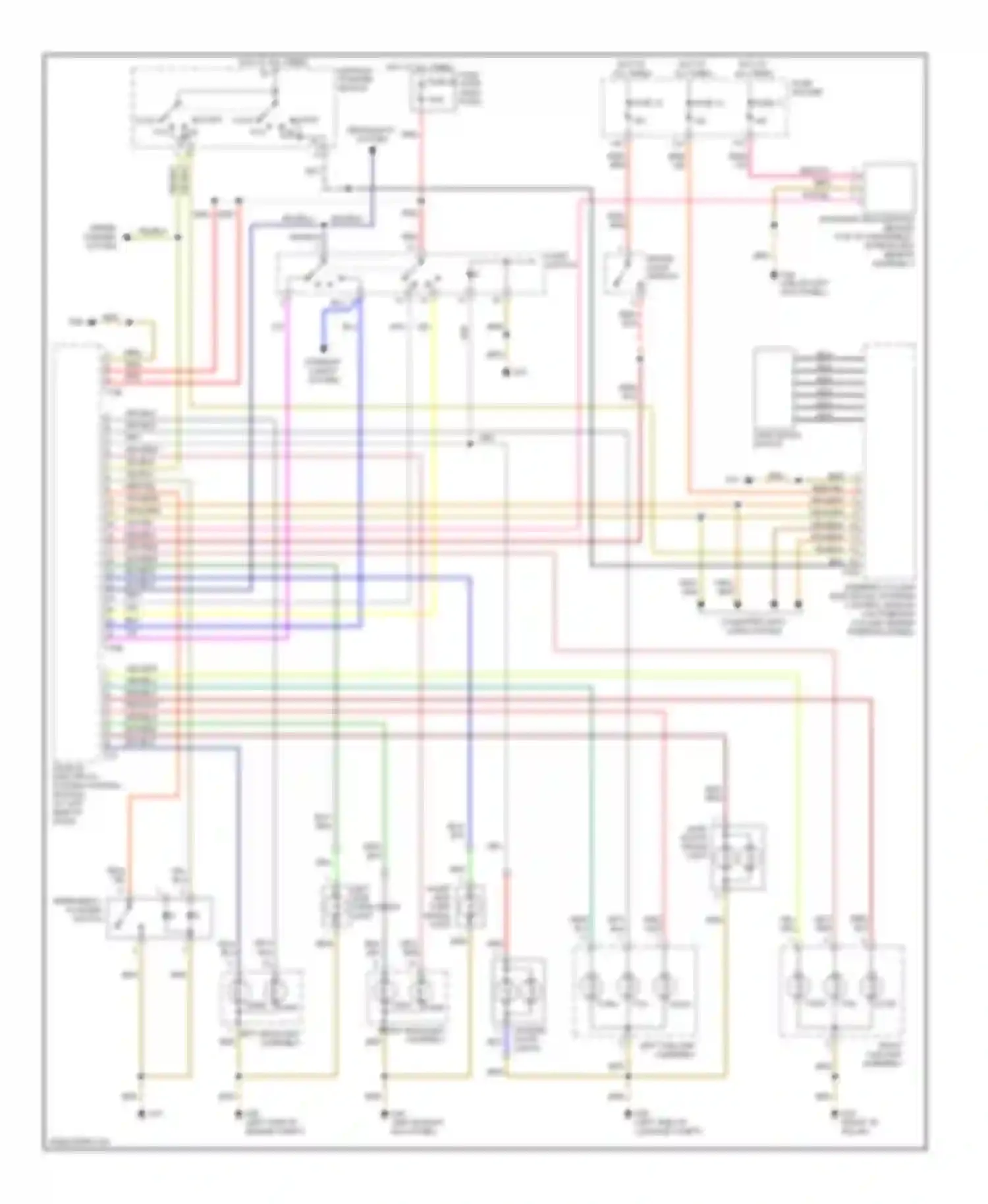 A4 Audi B7 (2004-2009): Exterior lamps circuit, sedan