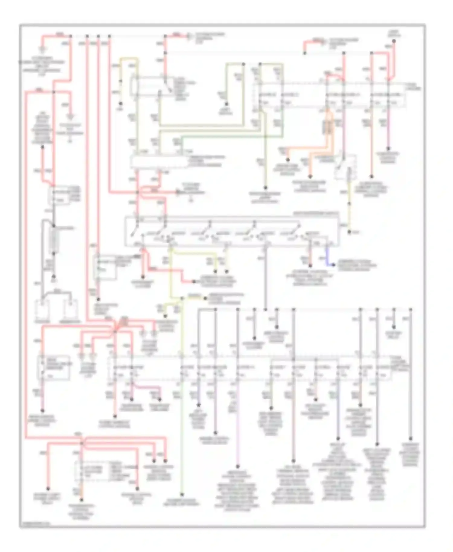 A4 Audi B7 (2004-2009): Power distribution circuit, except convertible (1 of 2)