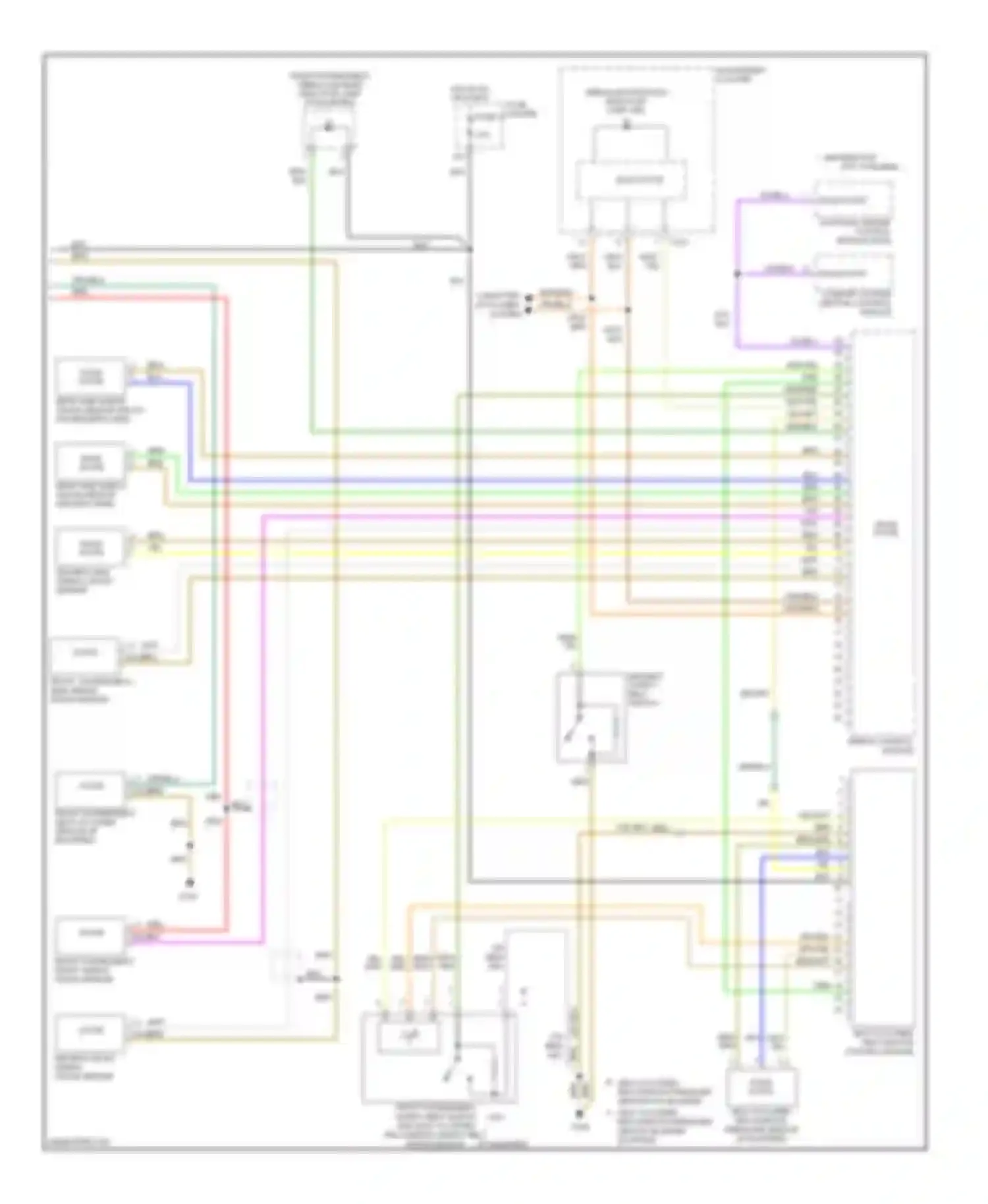 A4 Audi B7 (2004-2009): Supplemental restraints circuit, with convertible (2 of 2)