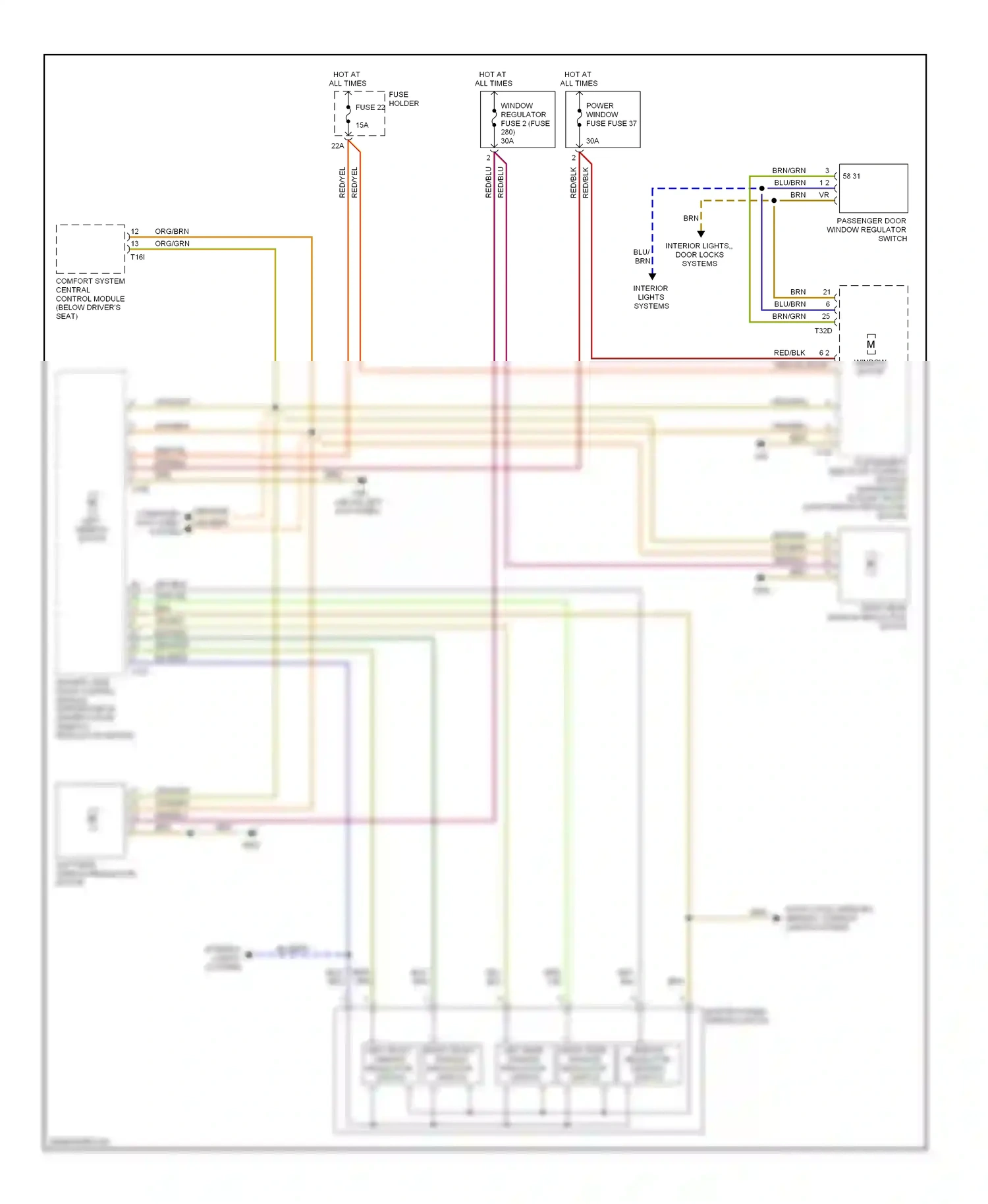 Audi A4 B7 (2004-2009) (above left kick panel) wiring diagram  (28 of 30)