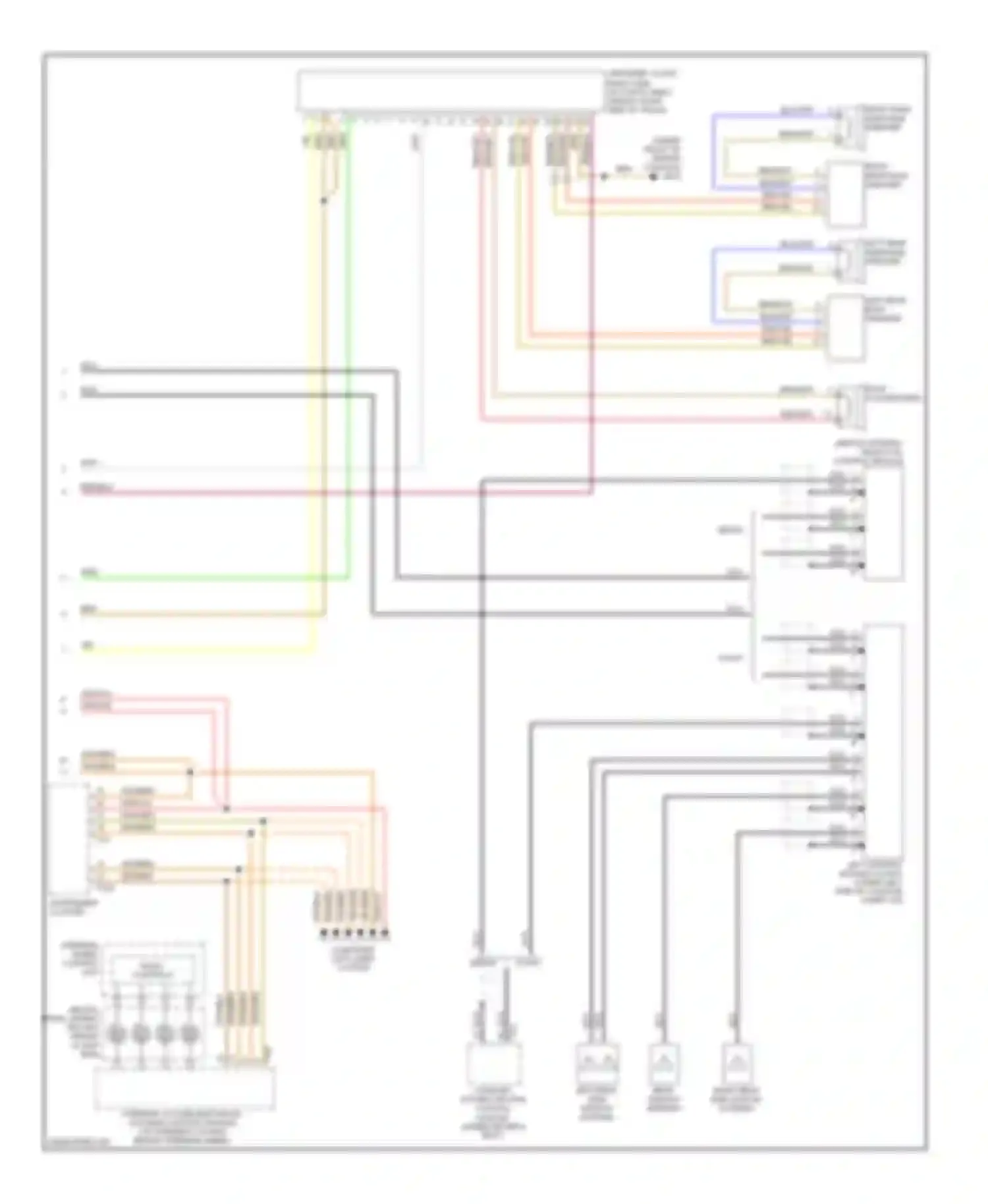 Wiring diagram radio controls for Audi A4 B7 (2004-2009)