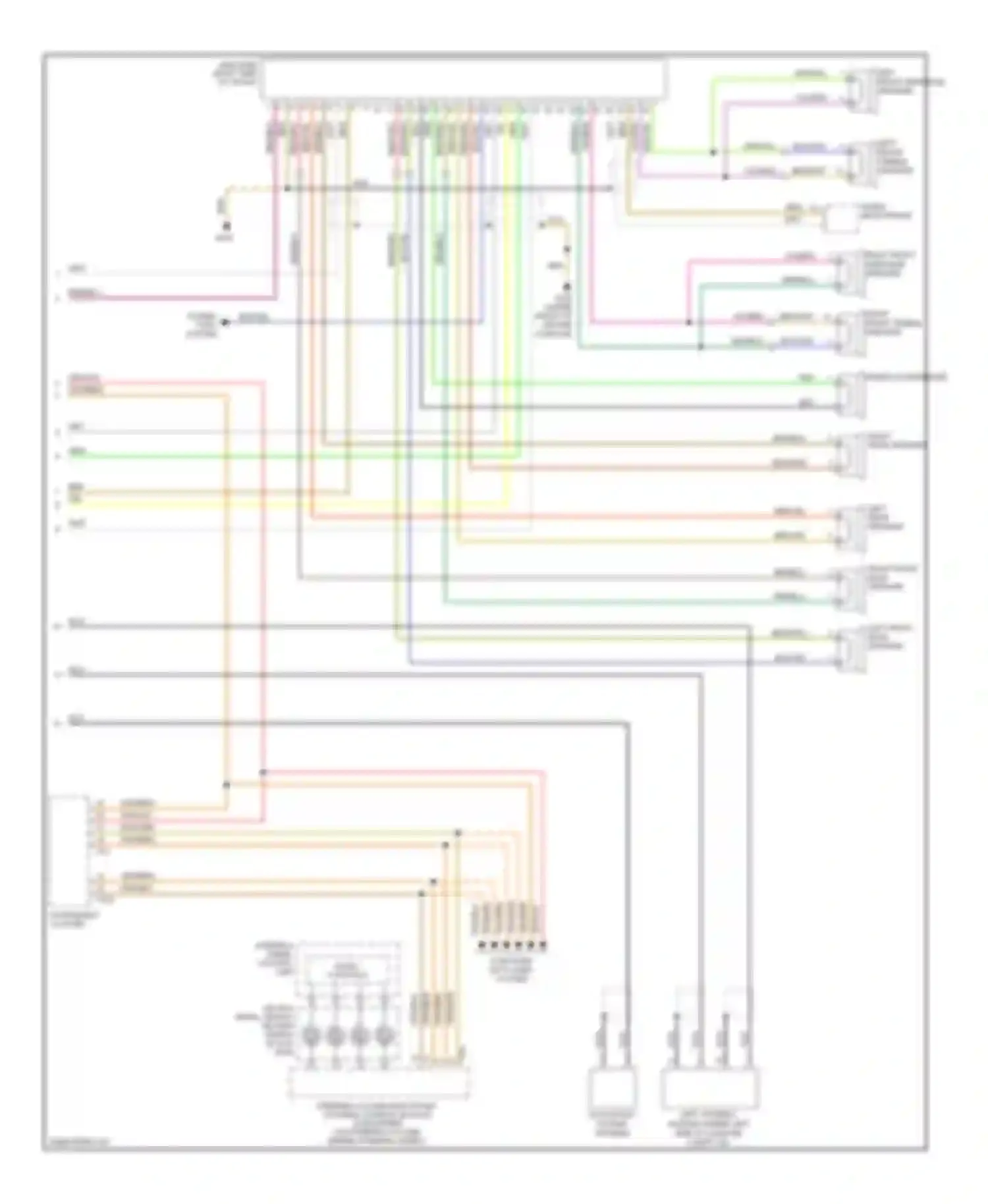 Wiring diagram radio controls for Audi A4 B7 (2004-2009)