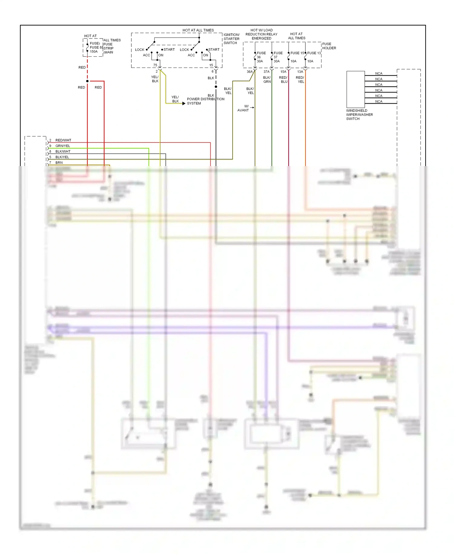 Audi A4 B7 (2004-2009) blu/vio wiring diagram  (5 of 5)