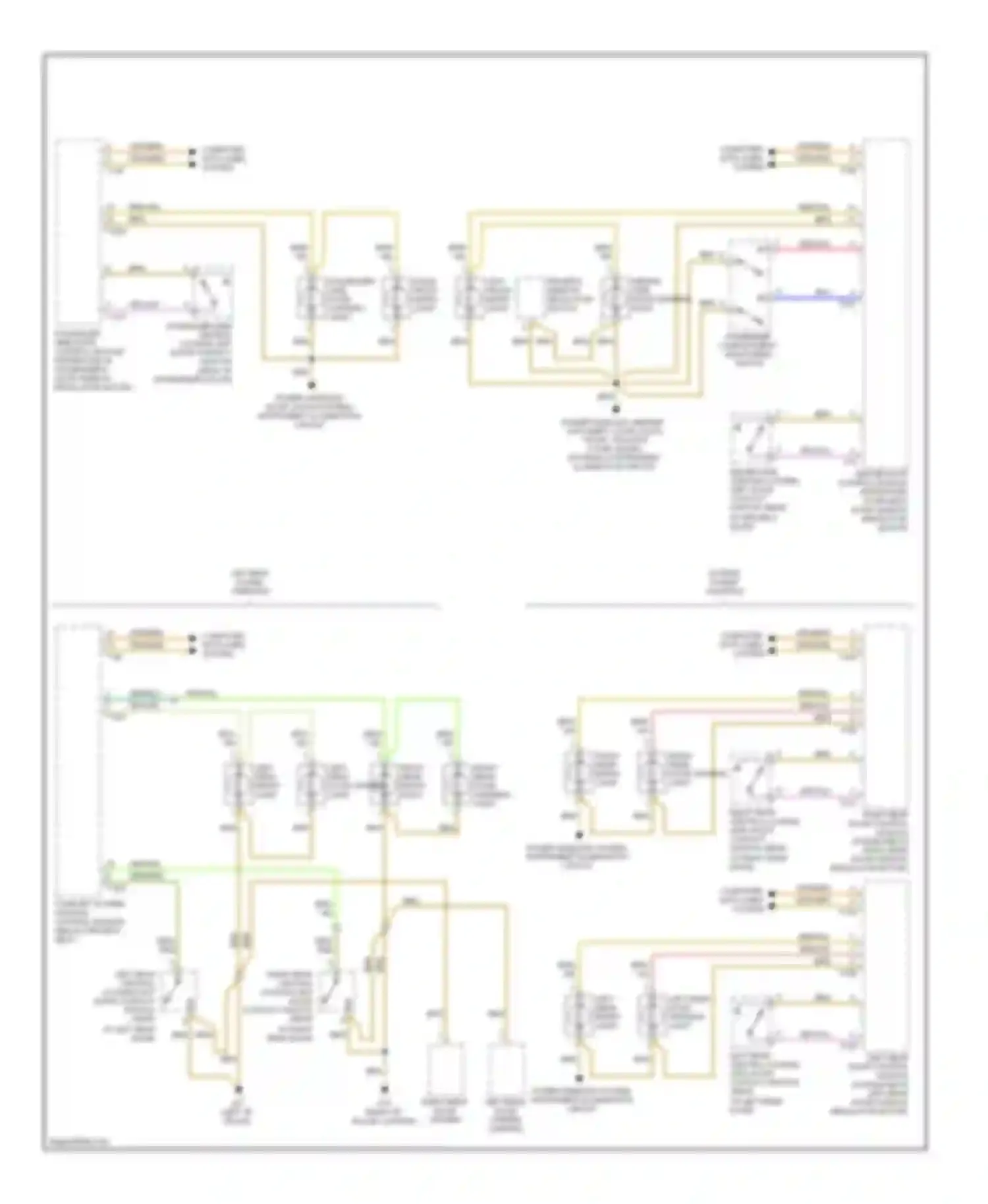 Wiring diagram w/ rear power windows for Audi A4 B7 (2004-2009)