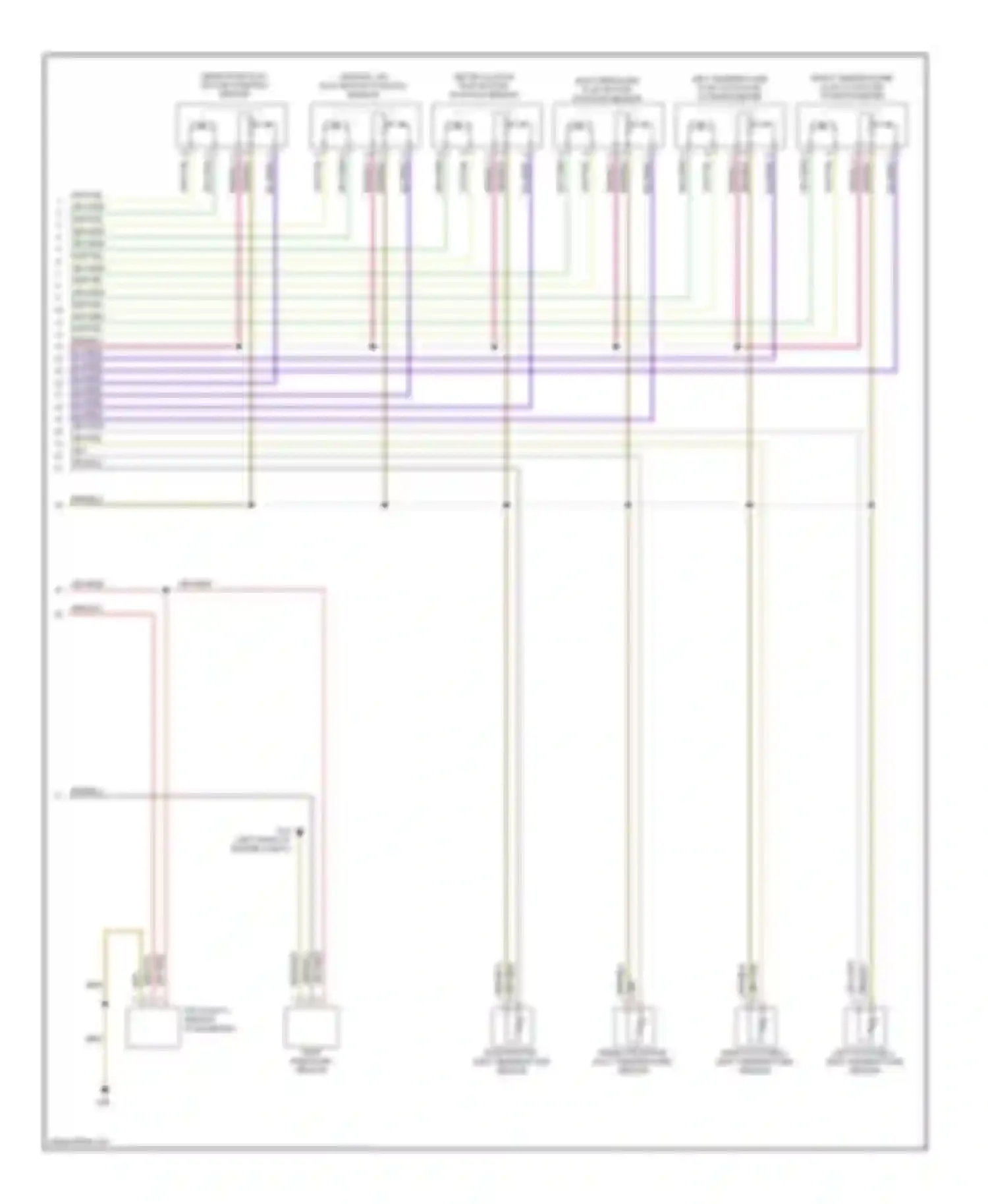 Wiring diagram left temperature flap actuator/ potentiometer for Audi A4 B7 (2004-2009)