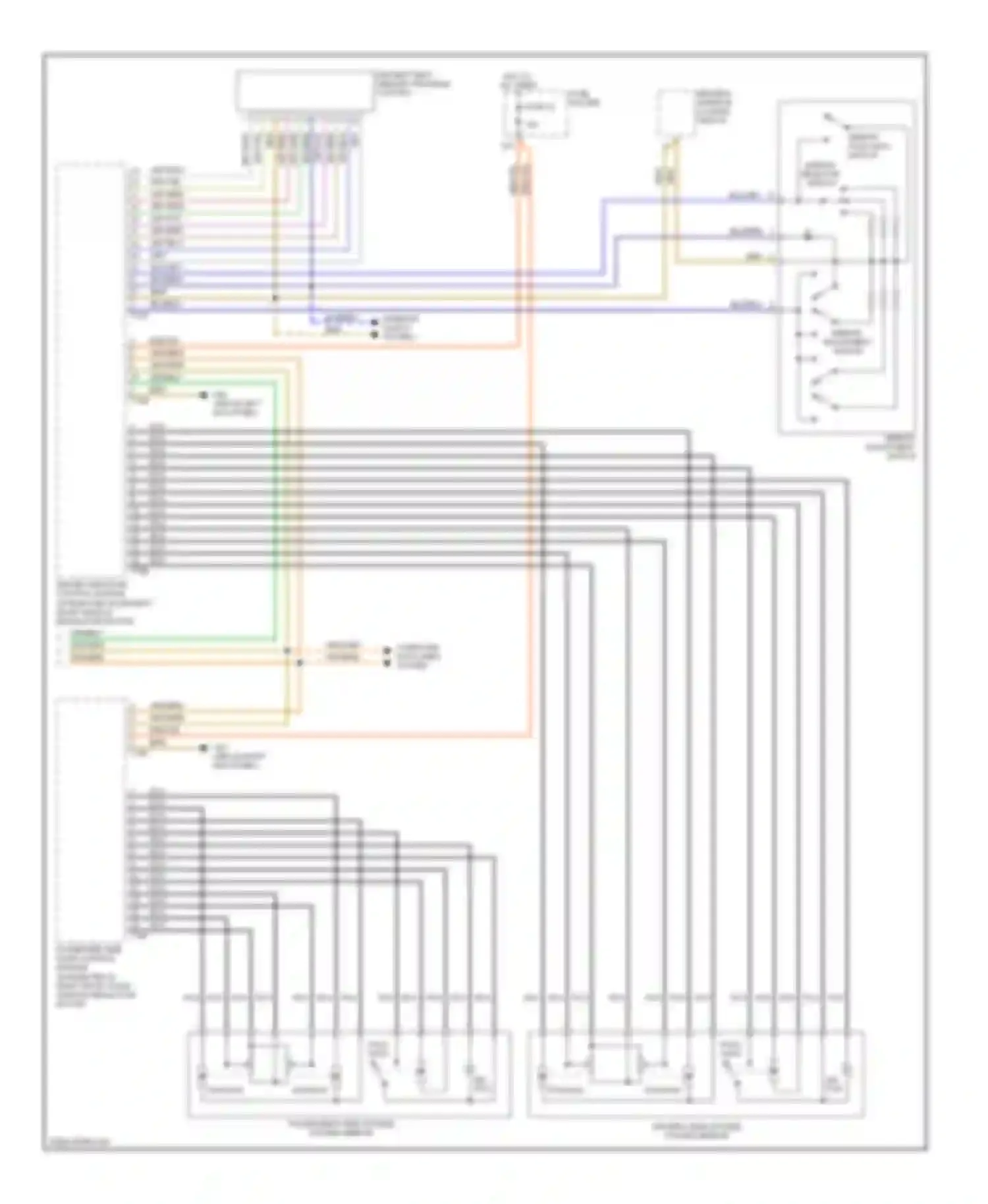 Wiring diagram driver's interior locking switch for Audi A4 B7 (2004-2009) (1 of 3)