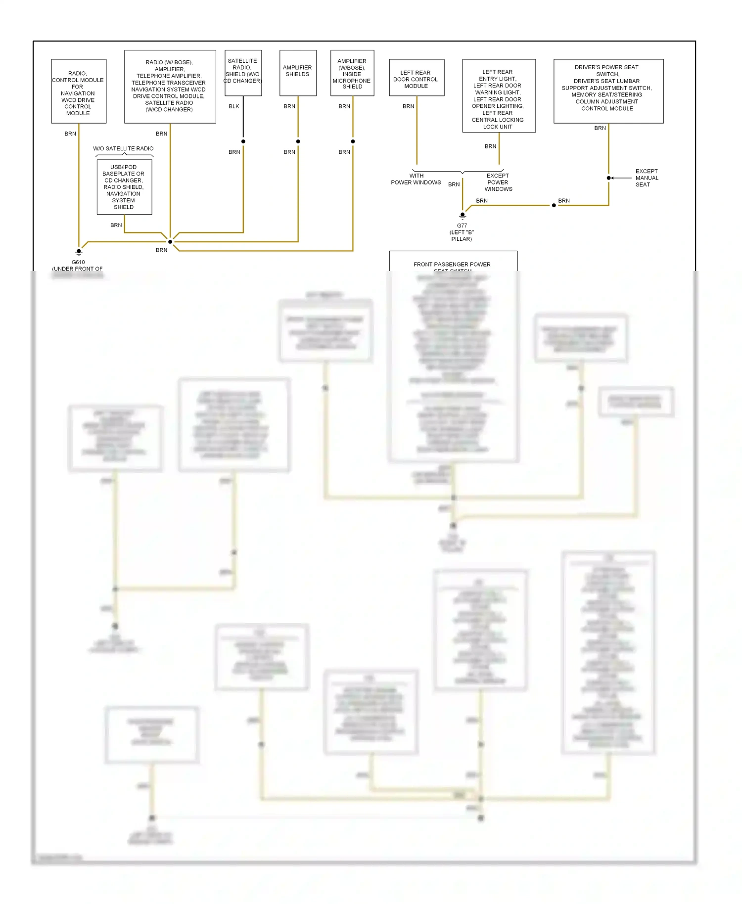 Audi A4 B7 (2004-2009) engine control module (ecm), control module cooling fan, oil pressure switch wiring diagram  (1 of 1)