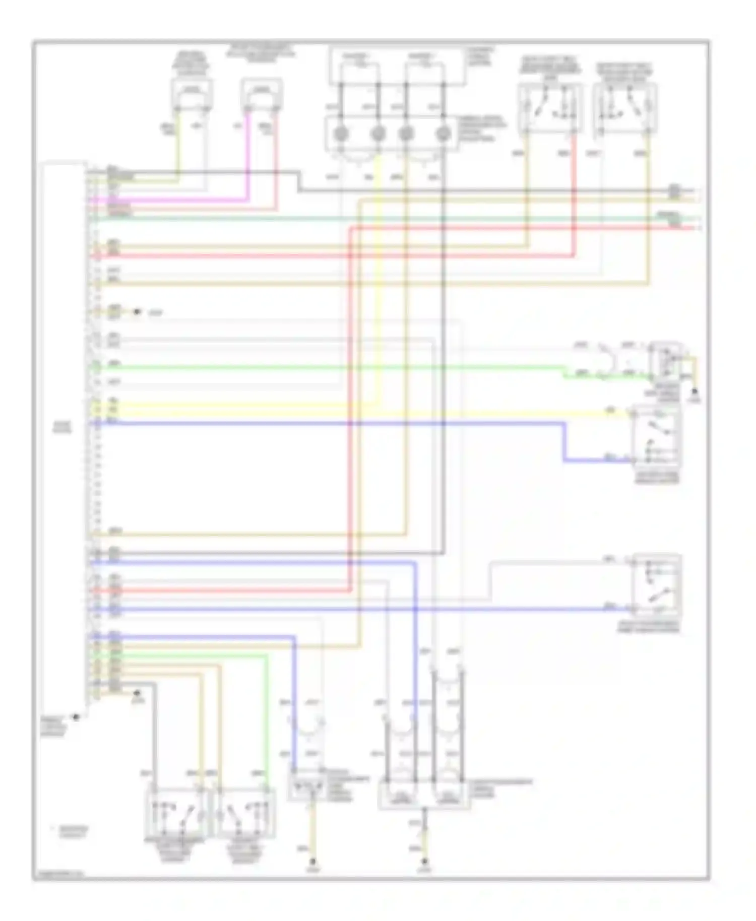 Wiring diagram airbag control module for Audi A4 B7 (2004-2009)