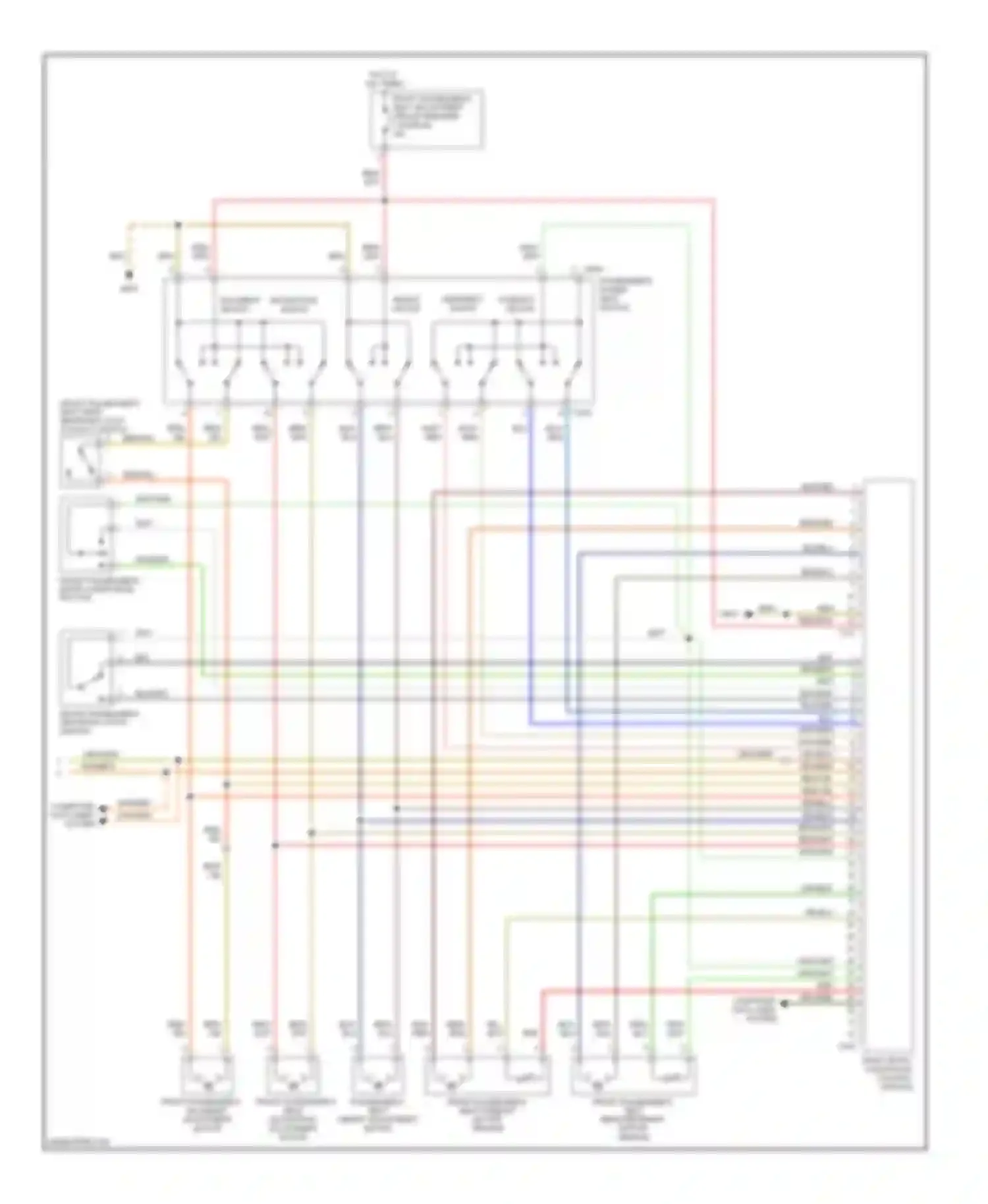Wiring diagram front passenger's seat inclination adjustment motor for Audi A4 B7 (2004-2009) (1 of 1)