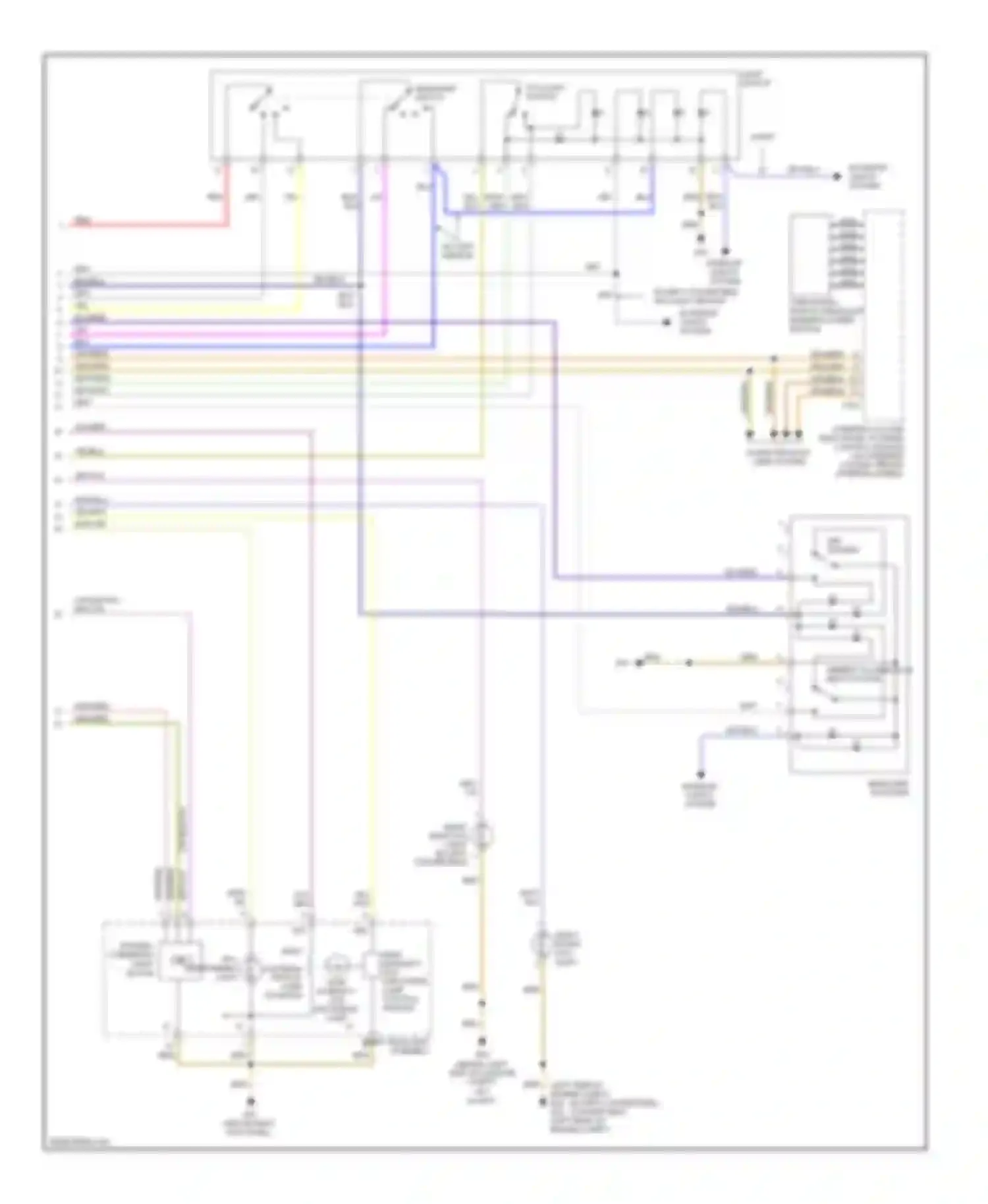 Wiring diagram high/ low beam switch- over solenoid for Audi A4 B7 (2004-2009) (2 of 4)