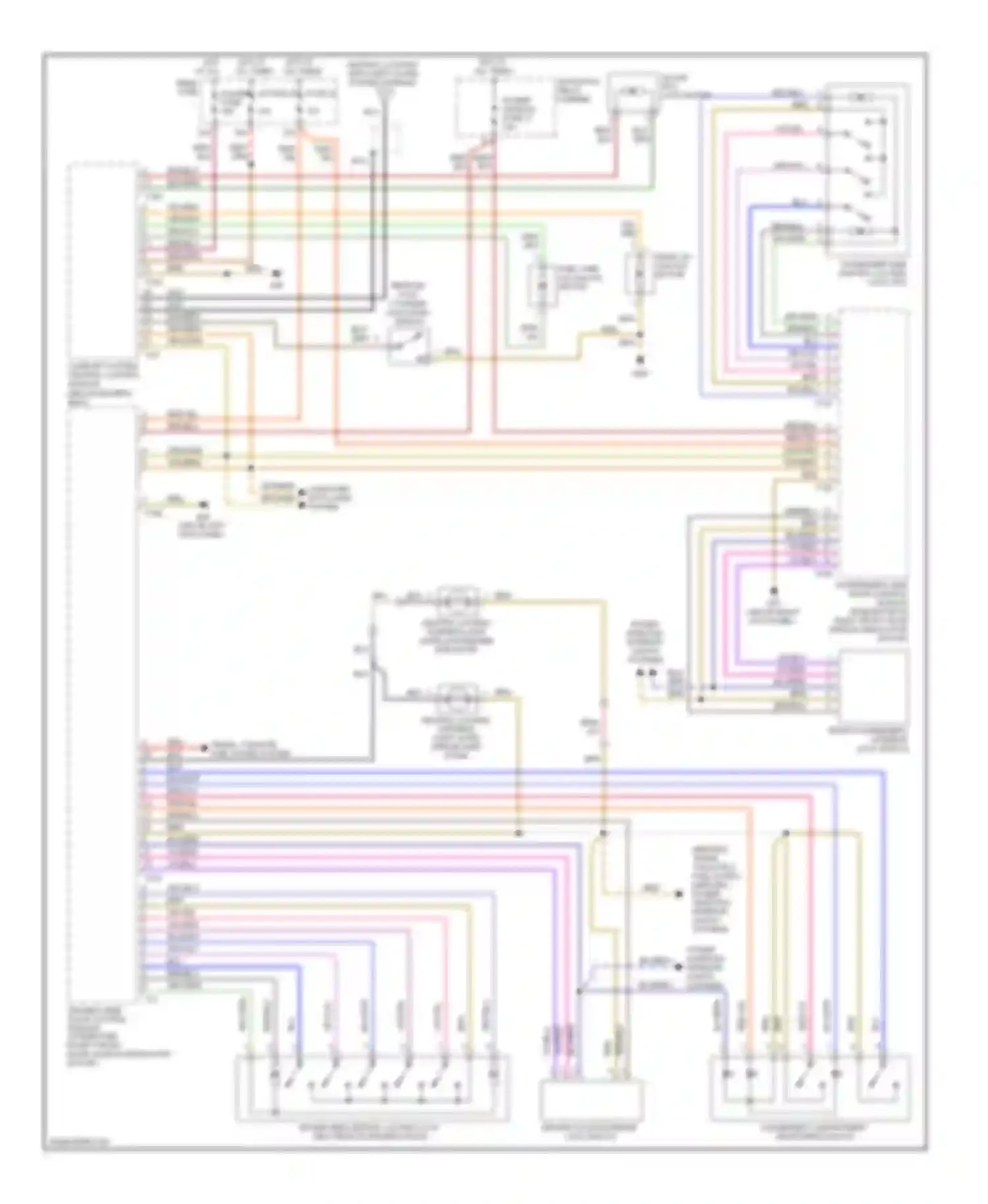 Wiring diagram rear lid lock cylinder unlocking switch for Audi A4 B7 (2004-2009)